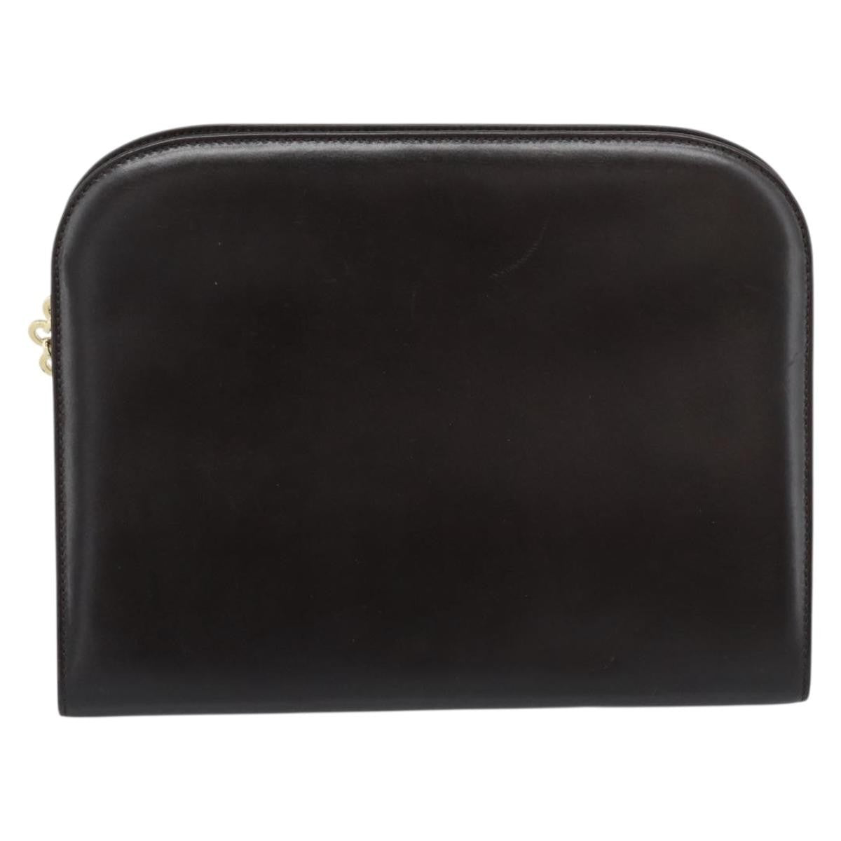 Salvatore Ferragamo Vintage Gancini Chain Leather Brown Leather Shoulder Bag Bag (Pre-Owned)