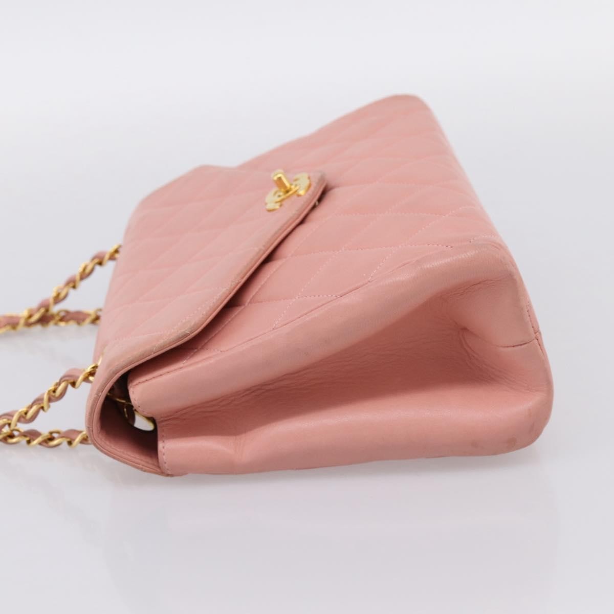 Chanel Vintage Envelope Flap Matelassé Lambskin Pink Leather Shoulder Bag Bag (Pre-Owned)