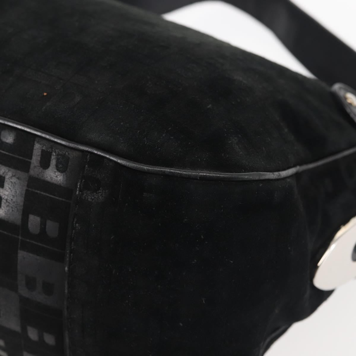 Bally Vintage Suede Black Suede Shoulder Bag Bag (Pre-Owned)
