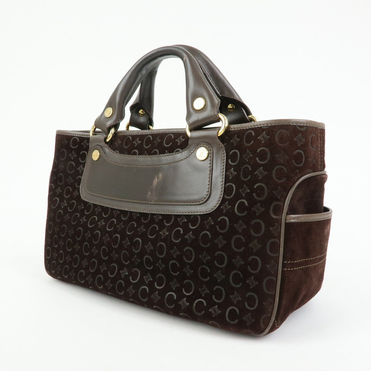Celine Boogie Suede Brown Suede Handbag (Pre-Owned)