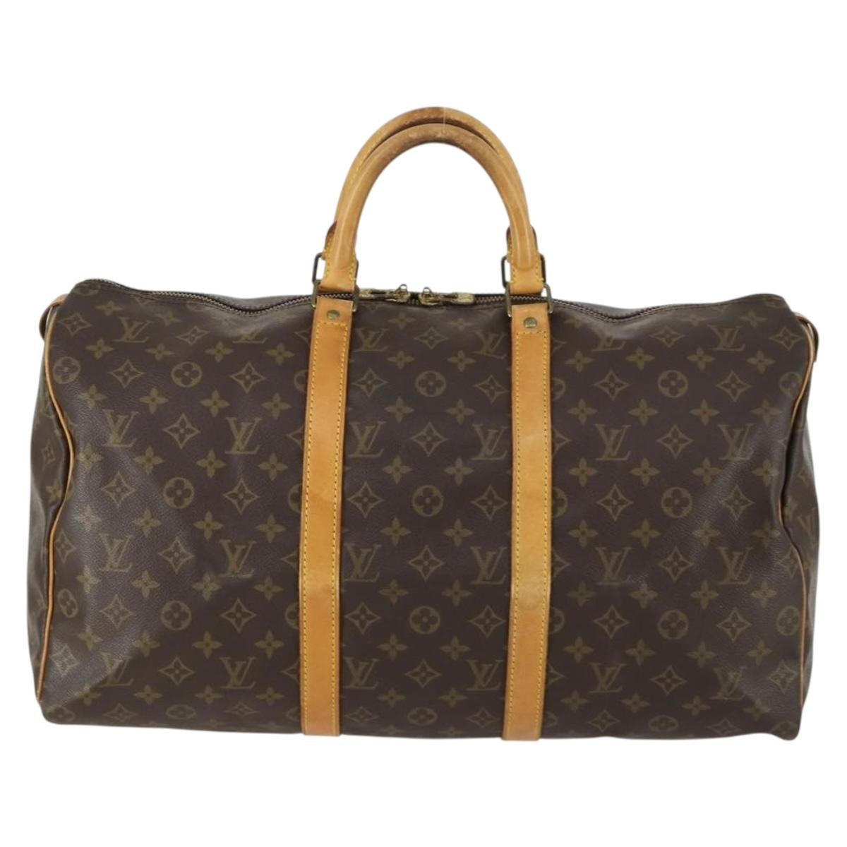 Louis Vuitton Keepall Monogram Canvas Brown Canvas Travel Bag Bag (Pre-Owned)