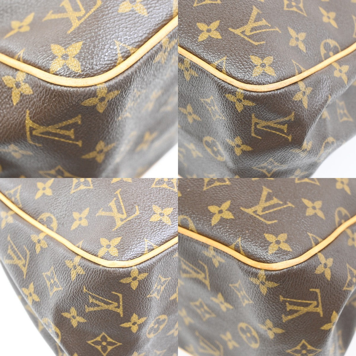 Louis Vuitton Batignolles Monogram Canvas Brown Leather Tote Bag Bag (Pre-Owned)
