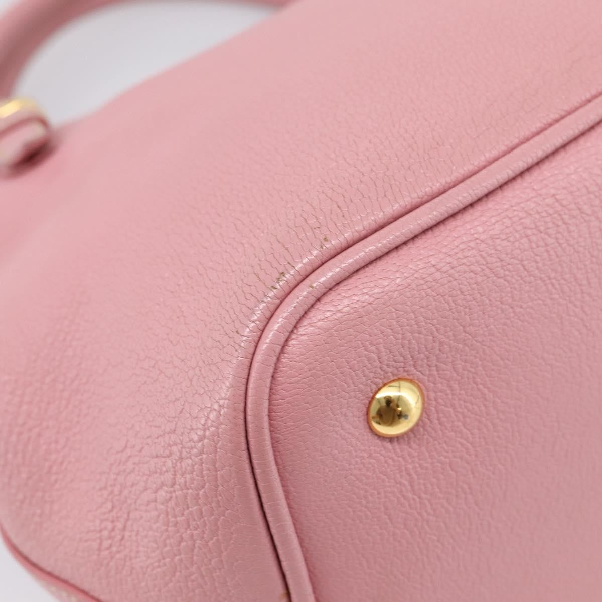 Miu Miu Madras Convertible Leather Pink Leather Tote Bag Bag (Pre-Owned)
