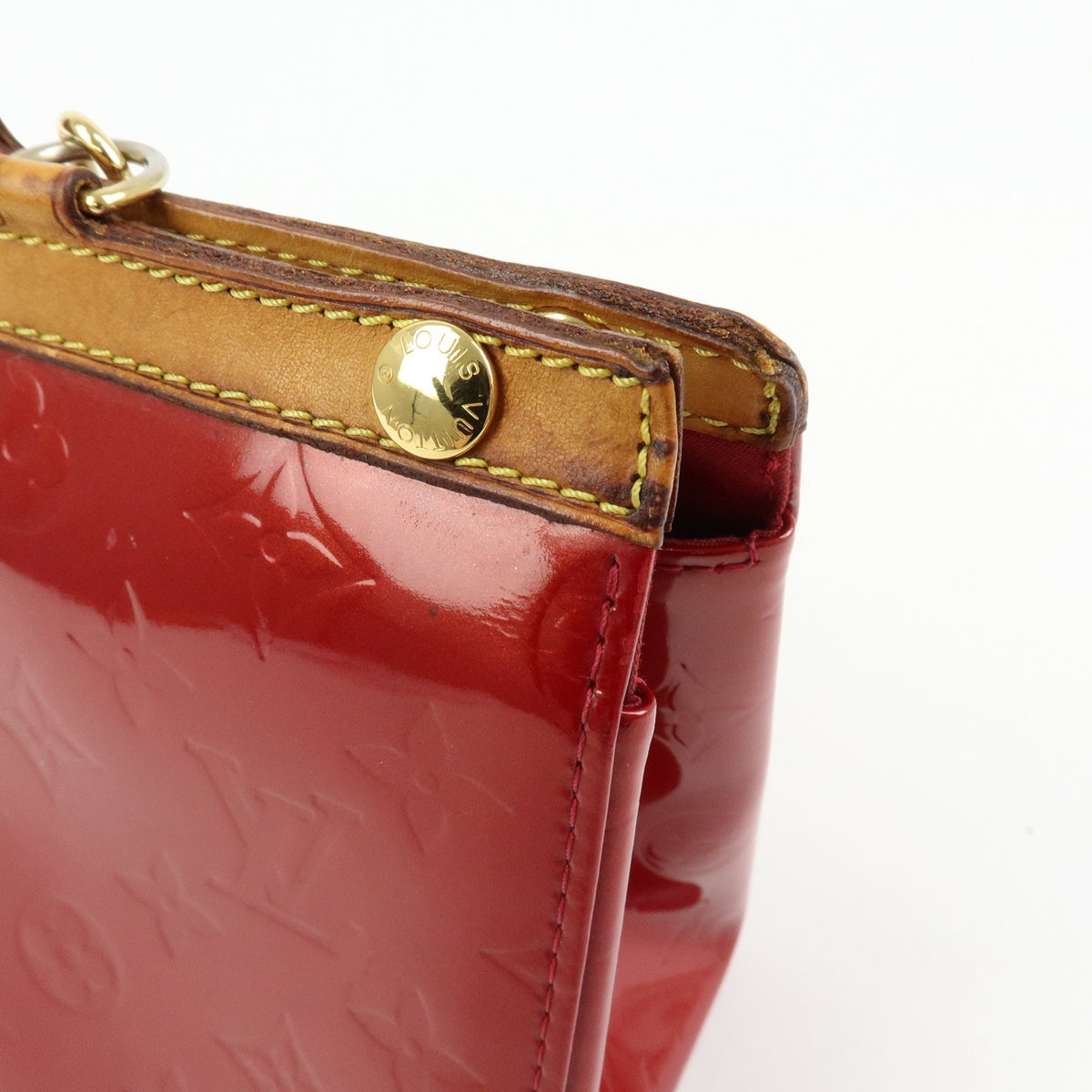 Louis Vuitton Roxbury Drive Monogram Vernis Red Patent_Leather Handbag (Pre-Owned)