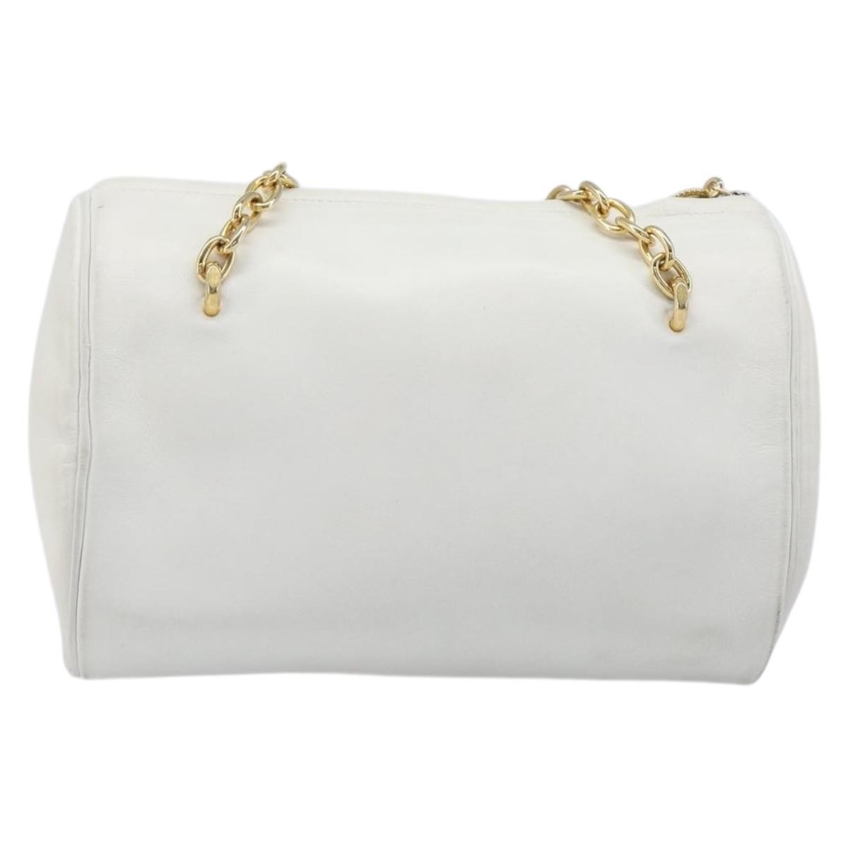 Christian Dior Shoulder Leather White Leather Shoulder Bag Bag (Pre-Owned)