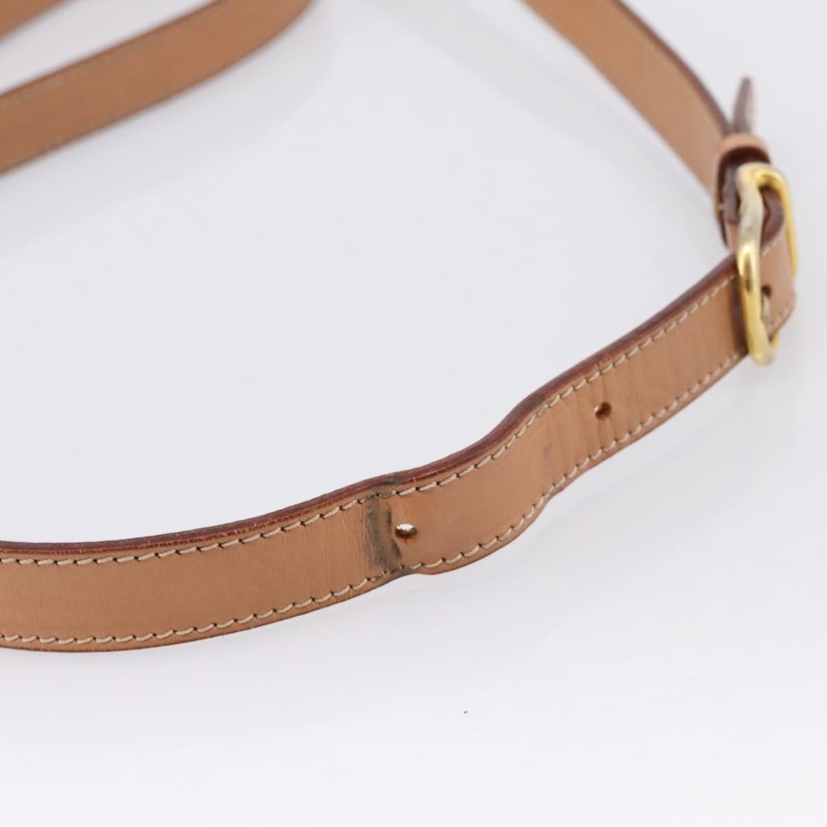 Celine Vintage Saddle Flap Macadam Coated Canvas Brown Canvas Shoulder Bag Bag (Pre-Owned)