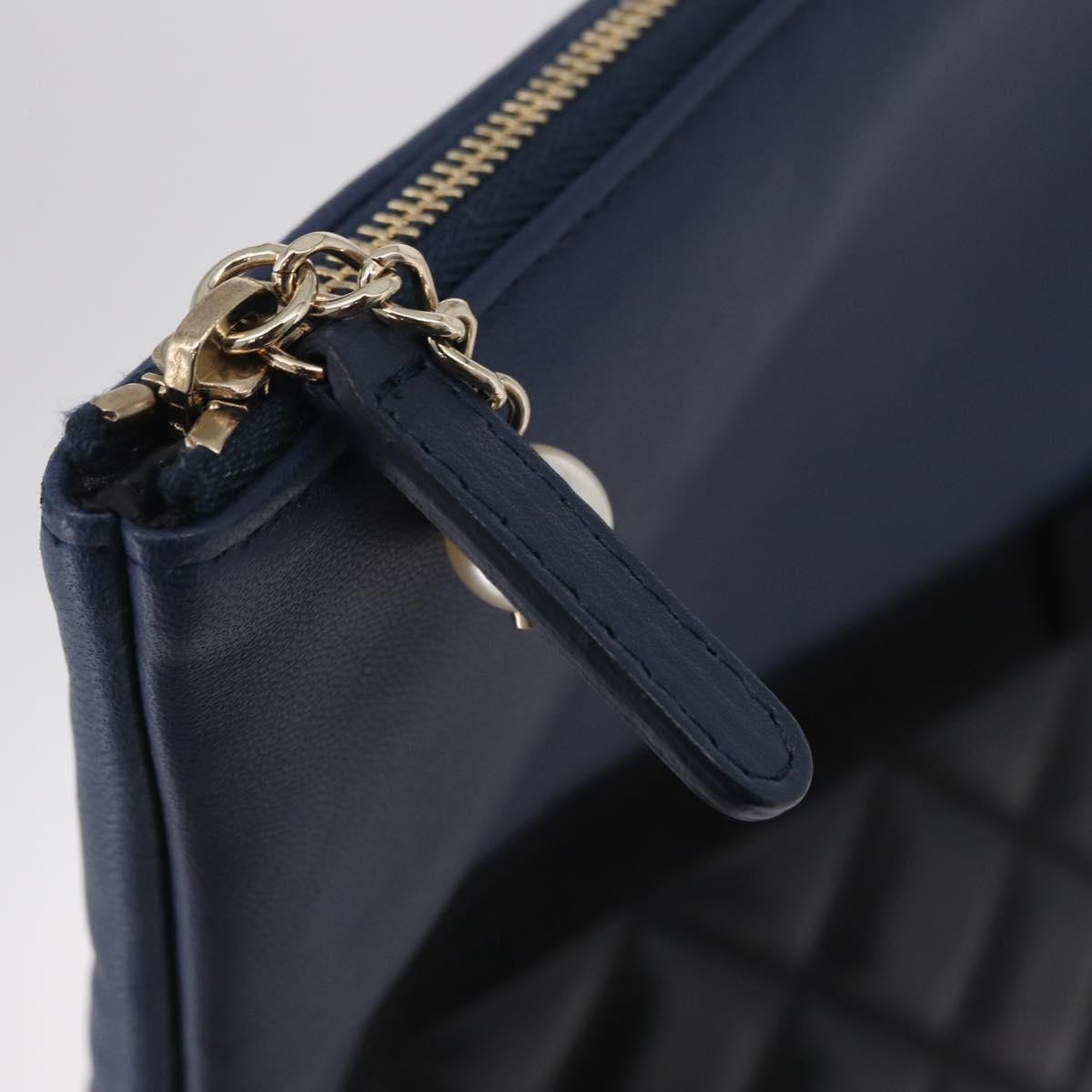Chanel Bicolor Boy O Case Clutch Lambskin Black Leather Clutche & Pouche Bag (Pre-Owned)