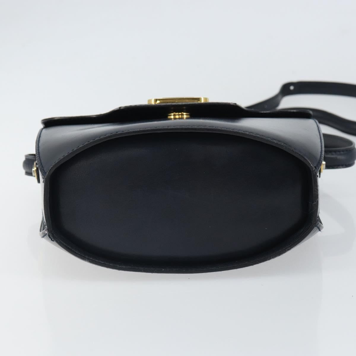 Bally Vintage Leather Black Leather Shoulder Bag Bag (Pre-Owned)