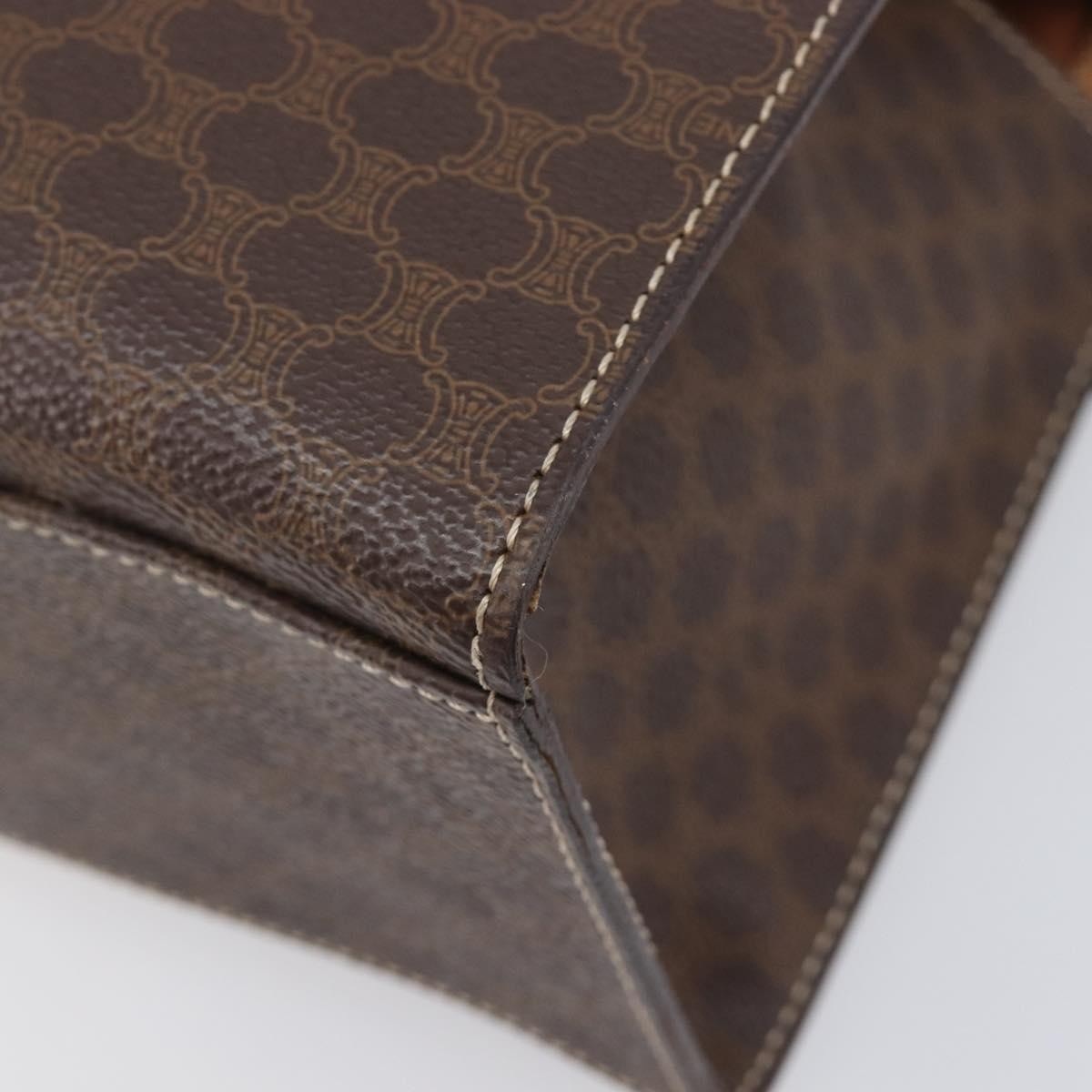 Celine Handbag Canvas Brown Canvas Handbag (Pre-Owned)