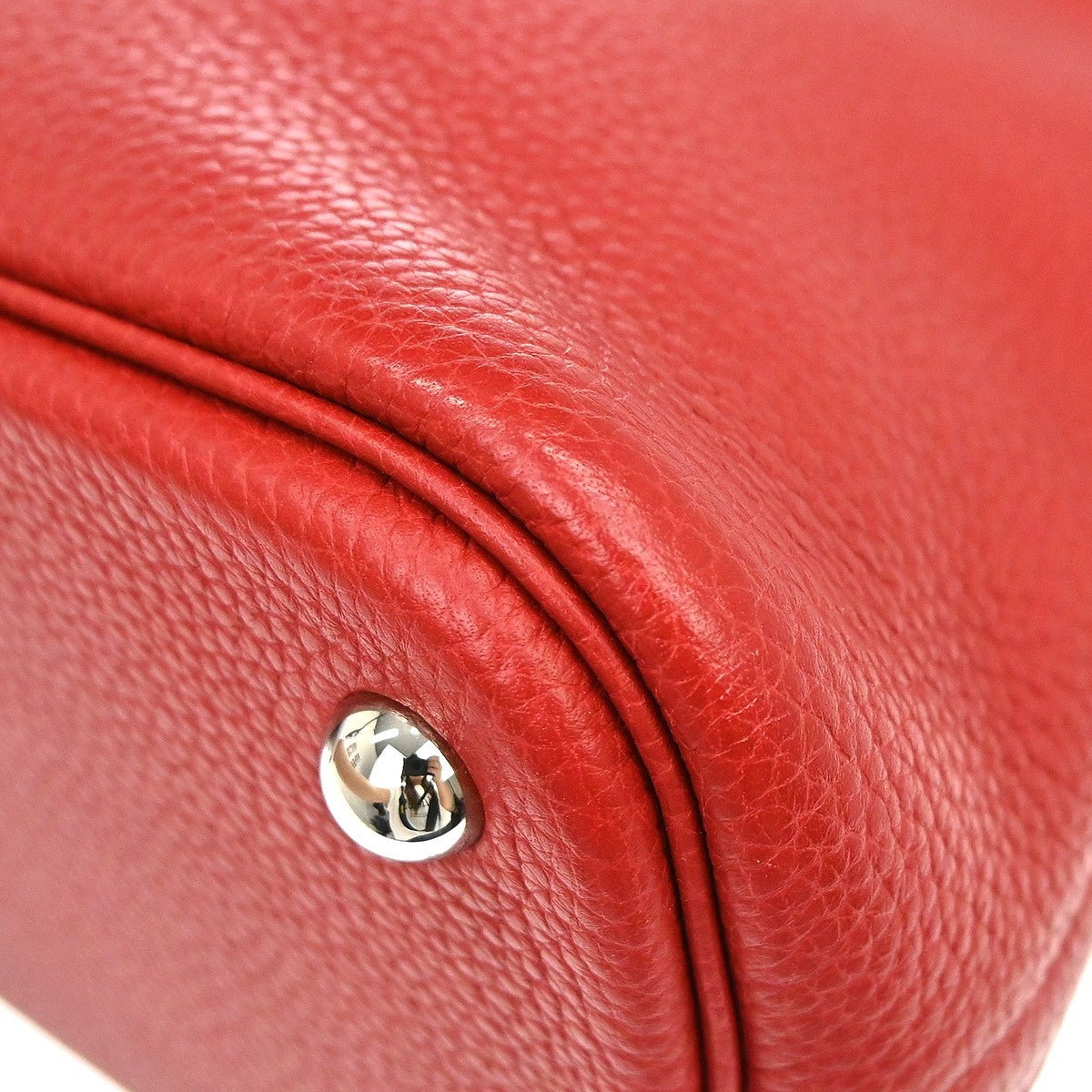 Hermes Bolide Clemence Red Leather Handbag (Pre-Owned)