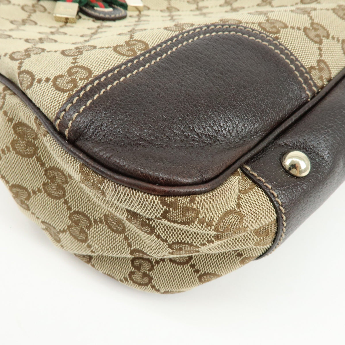 Gucci Princy Gg Canvas Beige Canvas Tote Bag Bag (Pre-Owned)