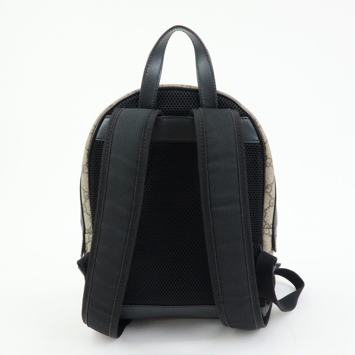 Gucci Zip Pocket Gg Coated Canvas Beige Canvas Backpack Bag (Pre-Owned)