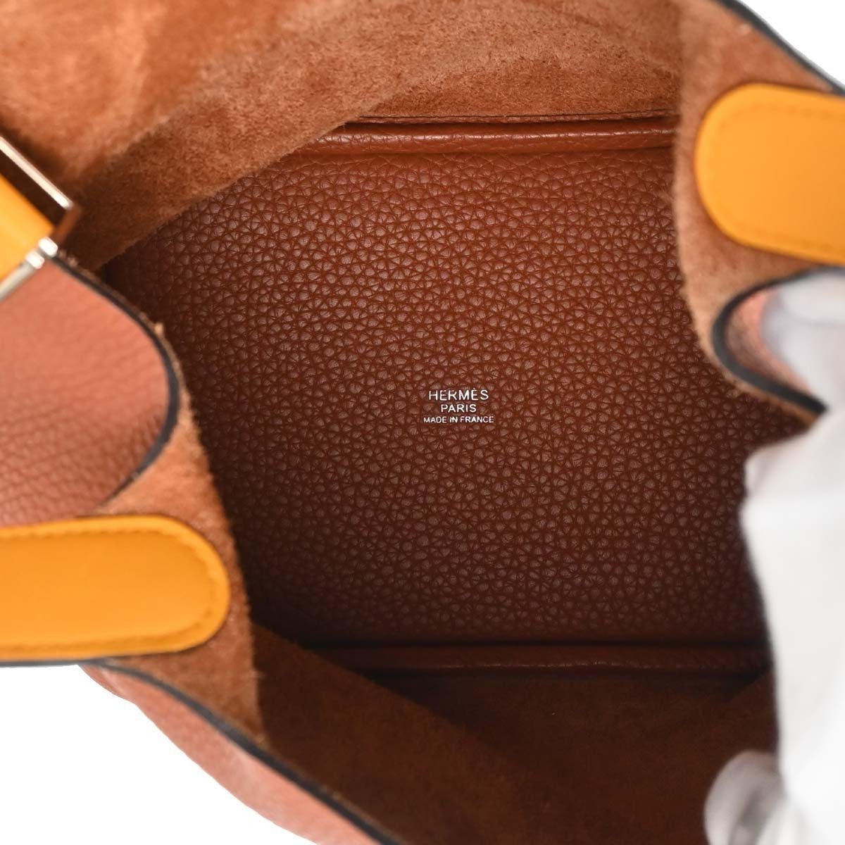 Hermes Picotin Lock Clemence Brown Leather Handbag (Pre-Owned)