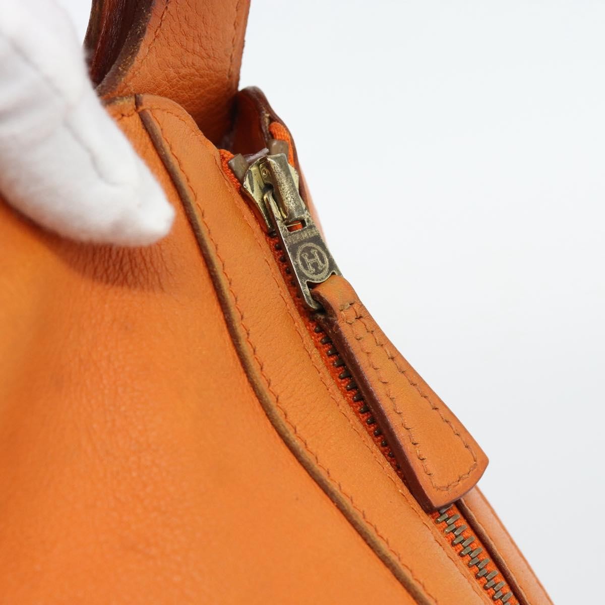 Hermes Sac Doremi Leather Orange Leather Shoulder Bag Bag (Pre-Owned)