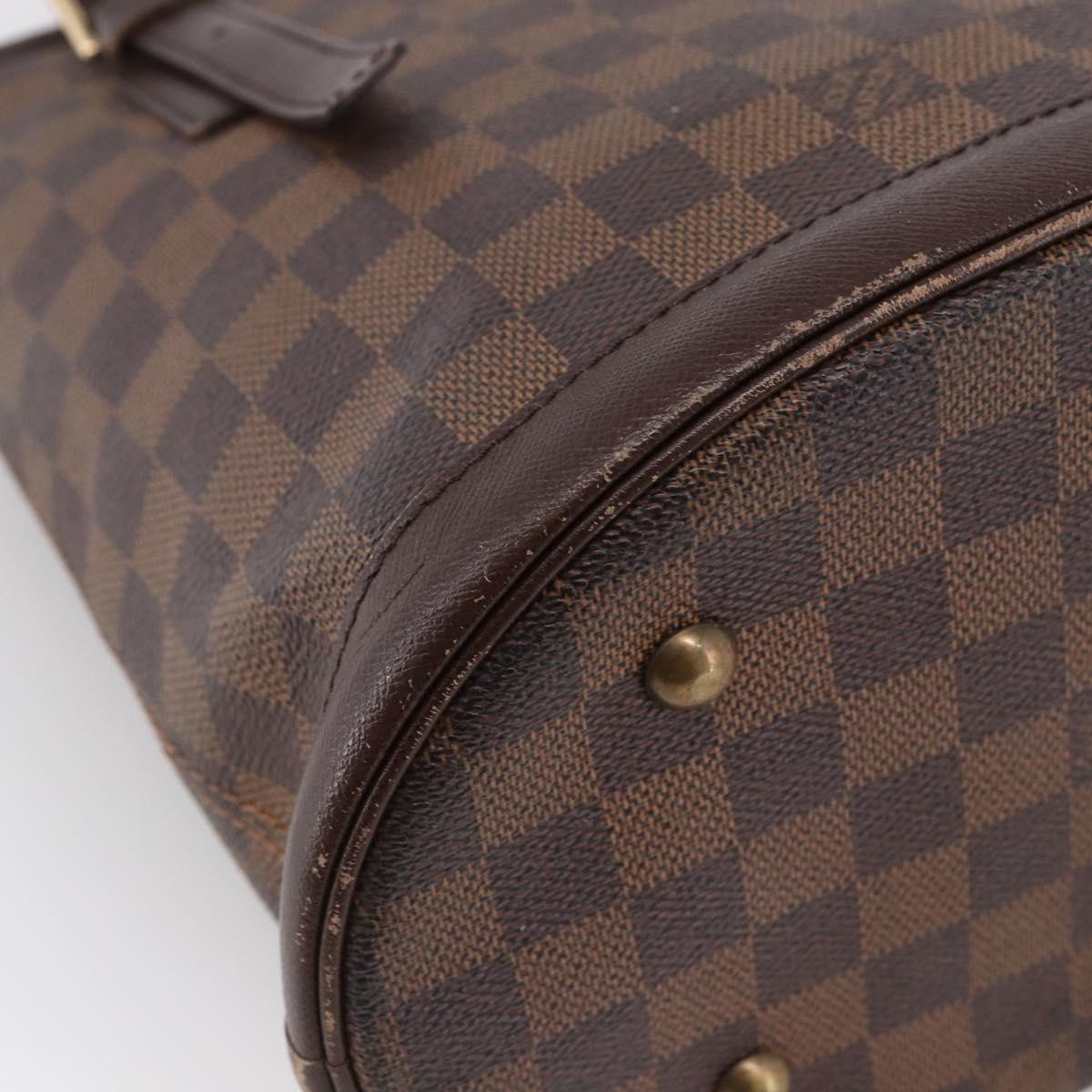 Louis Vuitton Marais Bucket Damier Ebene Brown Canvas Shoulder Bag Bag (Pre-Owned)