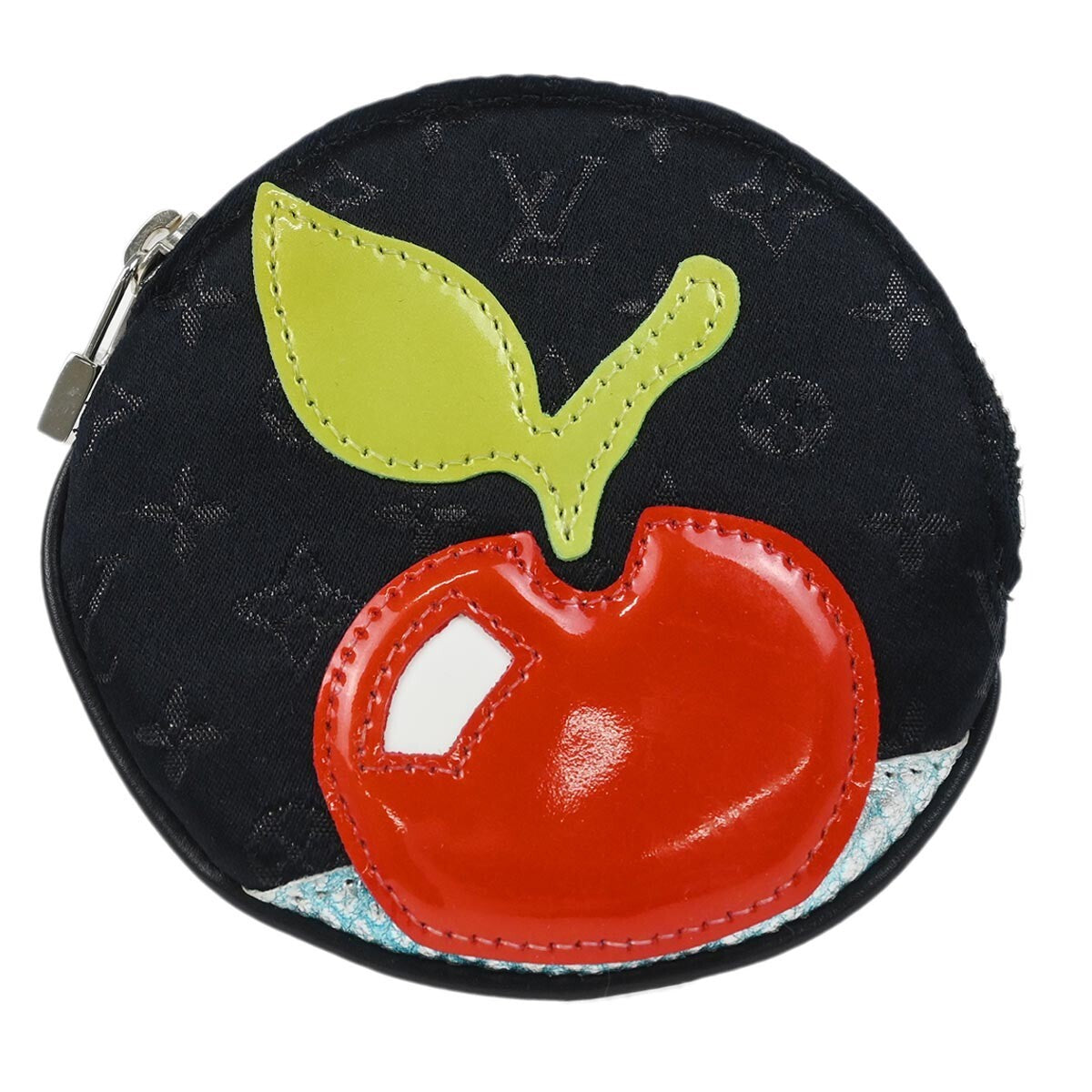 Louis Vuitton Round Coin Purse Limited Edition Monogram Silk Black Silk Wallets Accessory (Pre-Owned)
