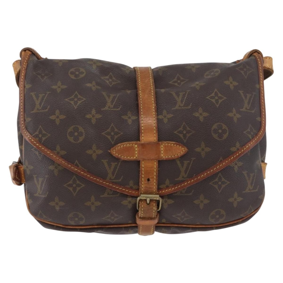Louis Vuitton Saumur Monogram Canvas Brown Canvas Shoulder Bag Bag (Pre-Owned)