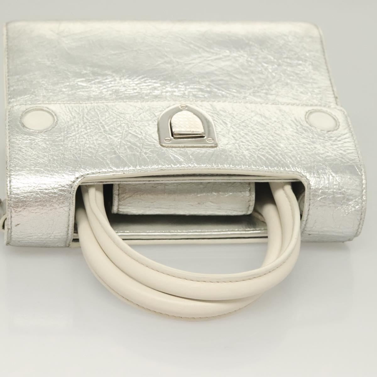 Christian Dior Diorever Leather Silver Leather Bag (Pre-Owned)
