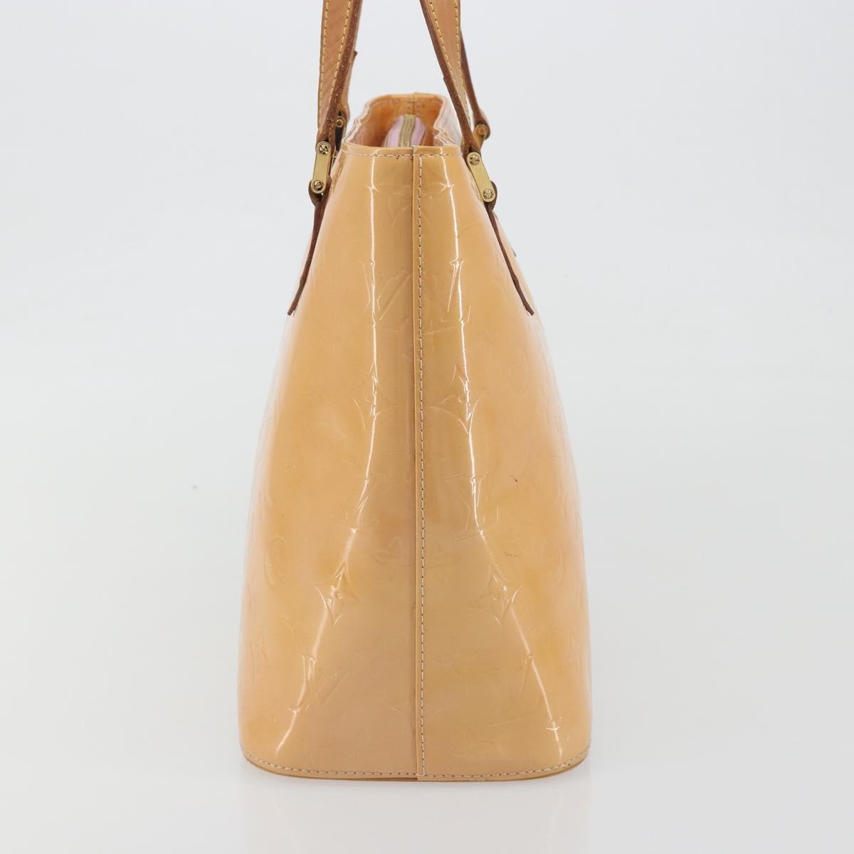 Louis Vuitton Houston Monogram Vernis Beige Patent_Leather Handbag (Pre-Owned)