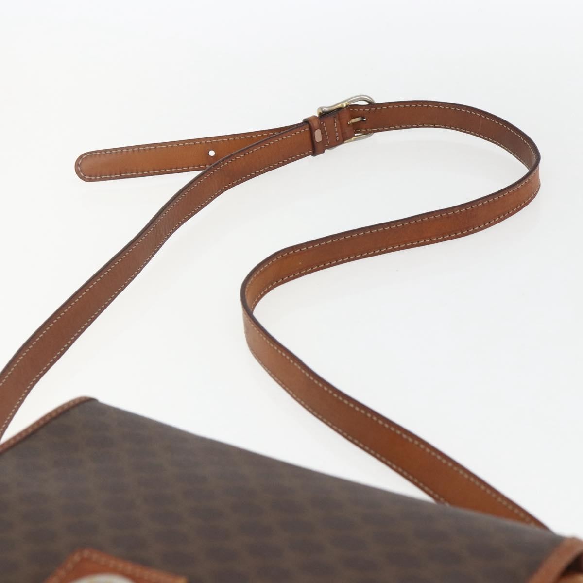 Celine Macadam Shoulder Pvc Leather Brown Pvc Shoulder Bag Bag (Pre-Owned)