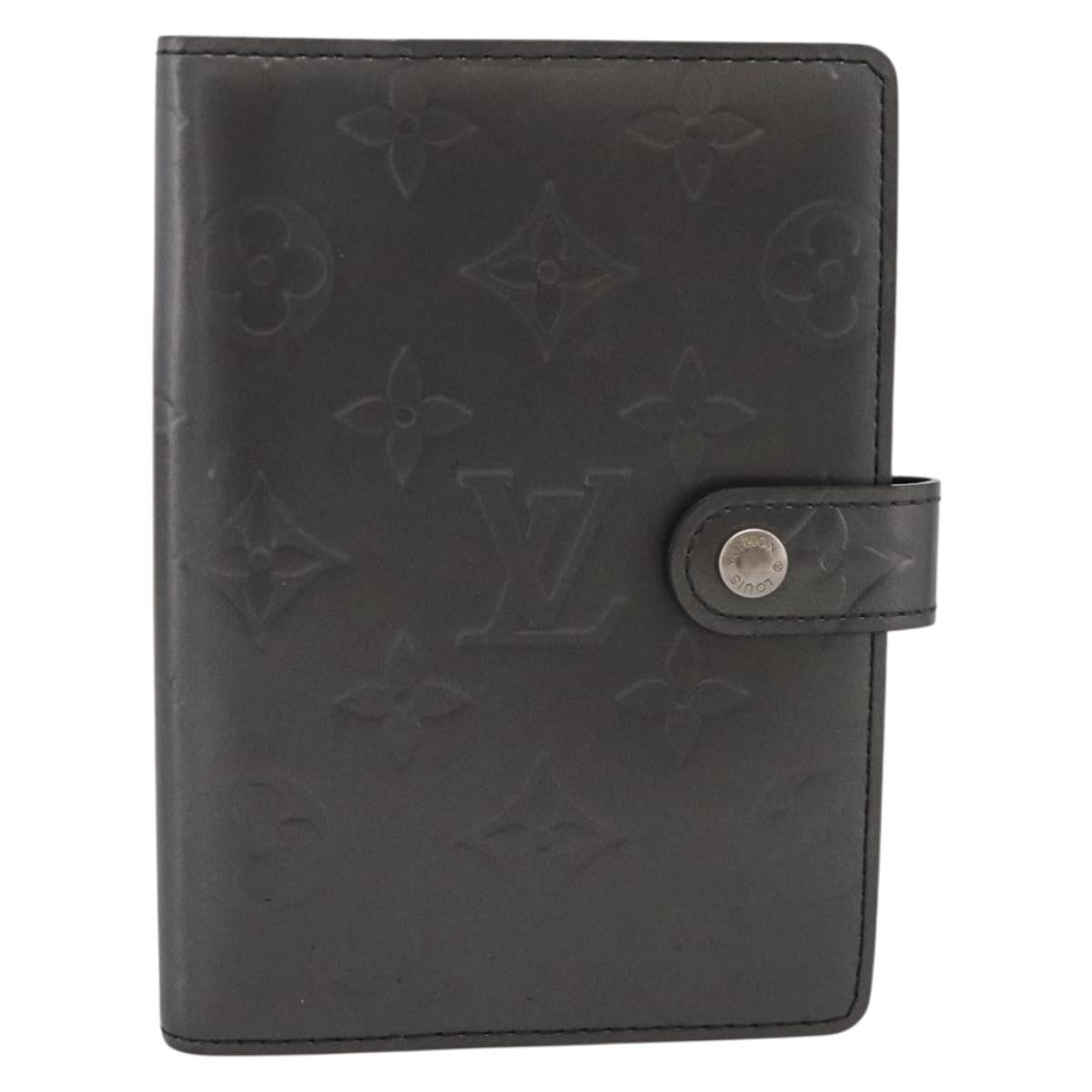 Louis Vuitton Agenda Cover Monogram Empreinte Leather Gray Canvas Wallets Accessory (Pre-Owned)