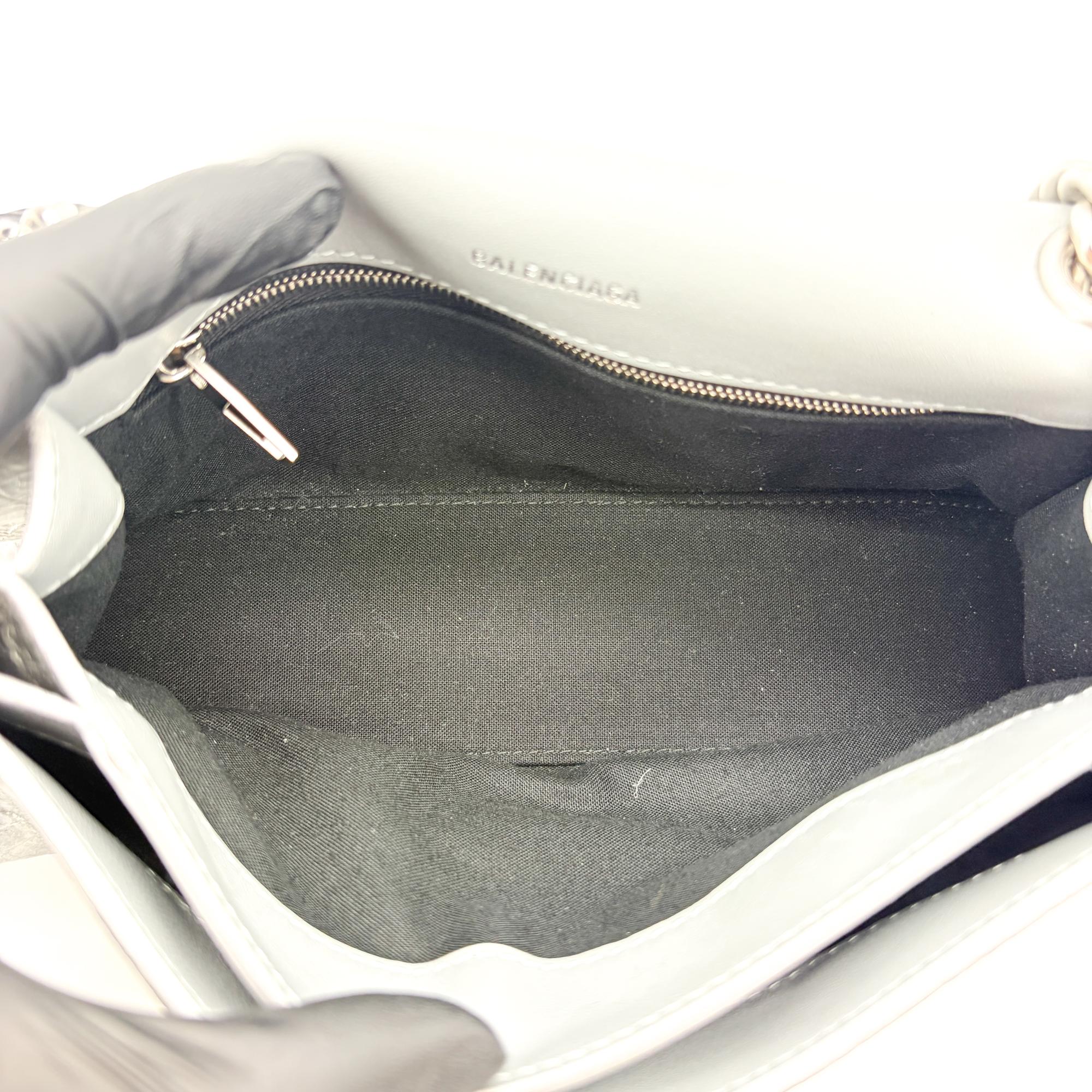 Balenciaga Crush Charm Chain Flap Leather Silver Leather Shoulder Bag Bag (Pre-Owned)