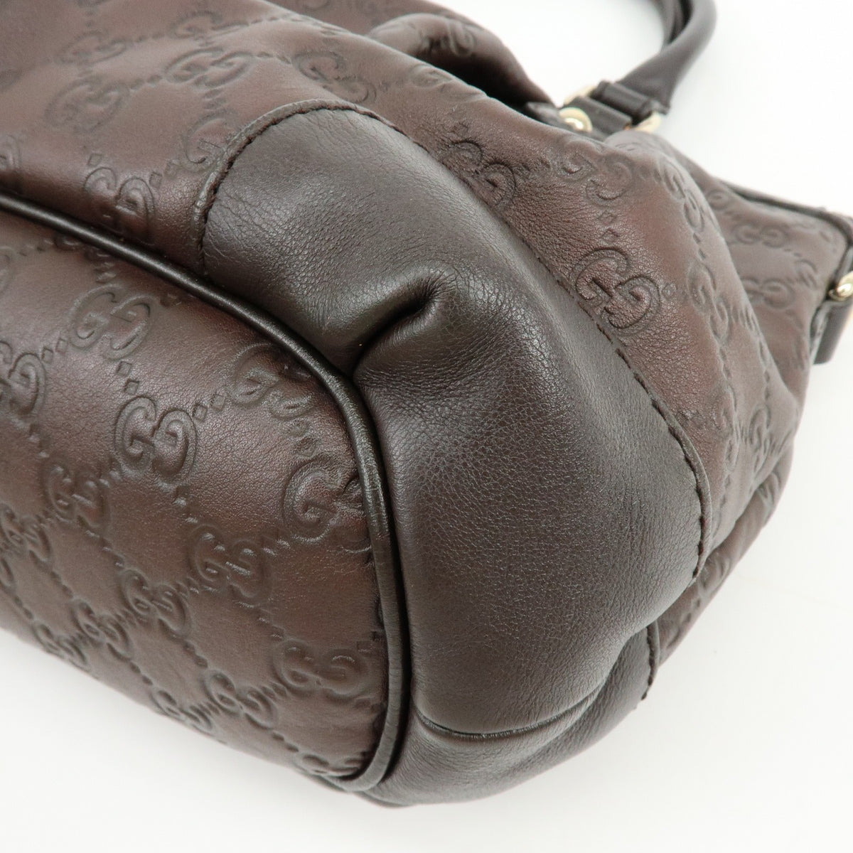 Gucci Sukey Top Handle Satchel Guccissima Leather Brown Leather Handbag (Pre-Owned)