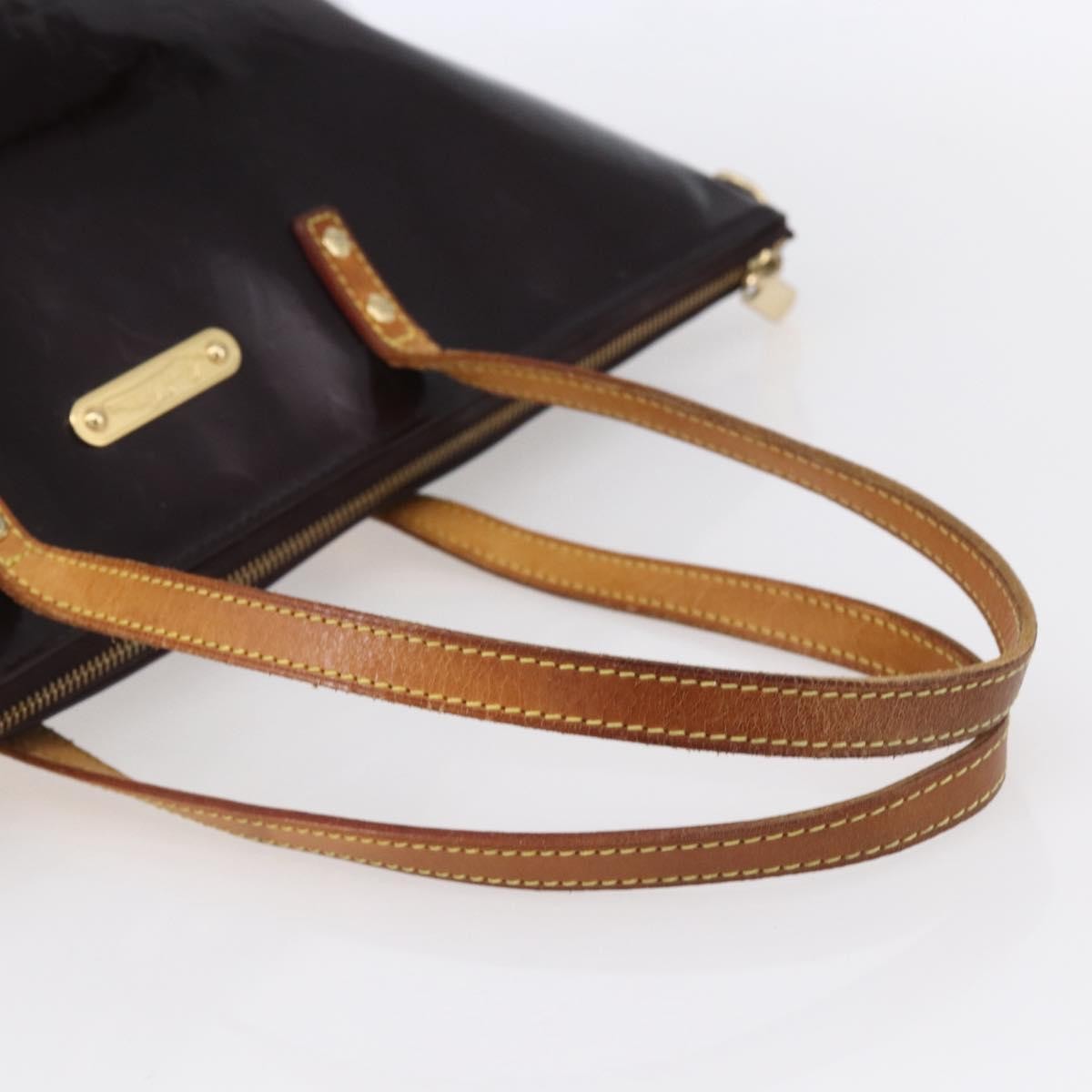 Louis Vuitton Bellevue Monogram Vernis Burgundy Patent_Leather Tote Bag Bag (Pre-Owned)