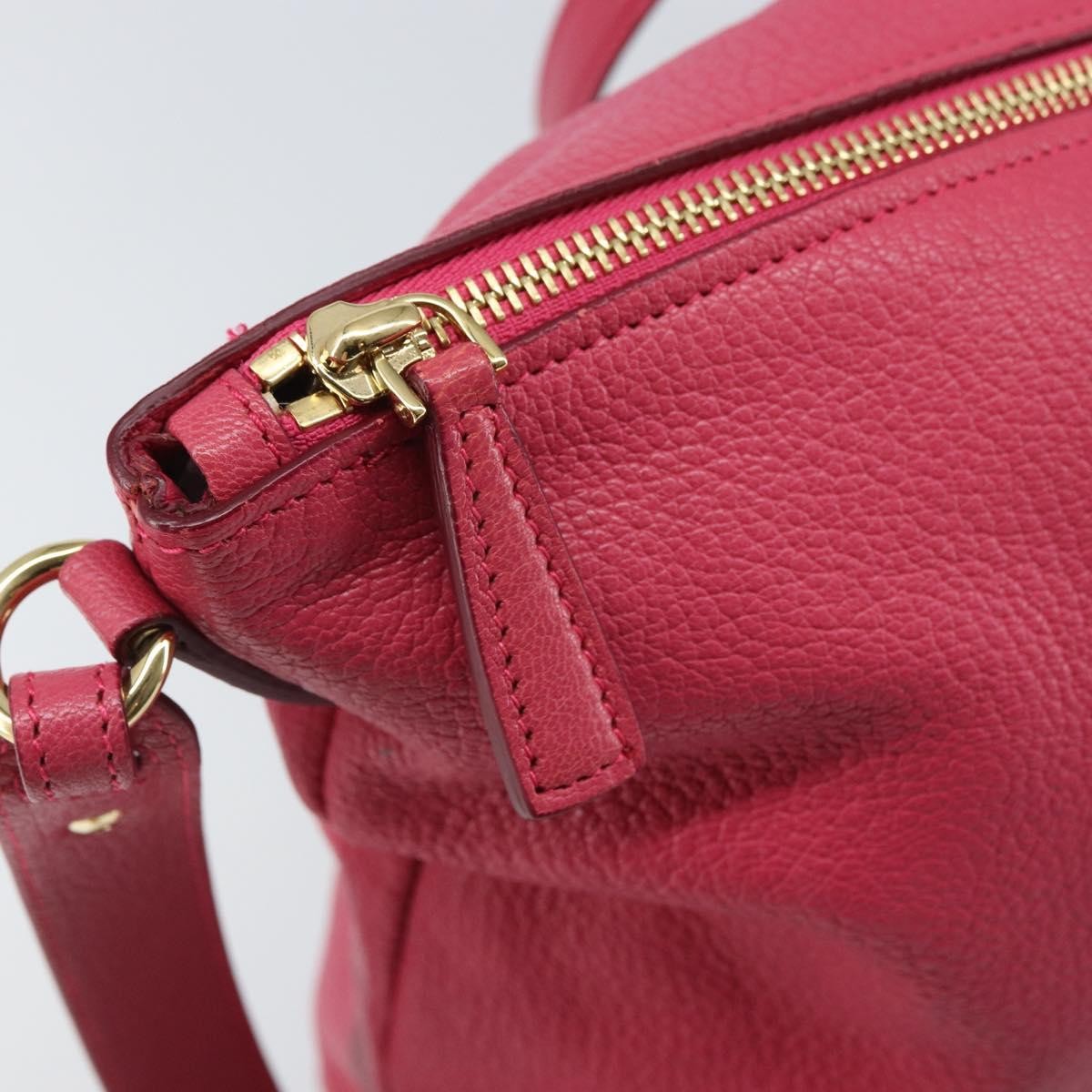 Salvatore Ferragamo Gancini Tote Leather Pink Leather Tote Bag Bag (Pre-Owned)