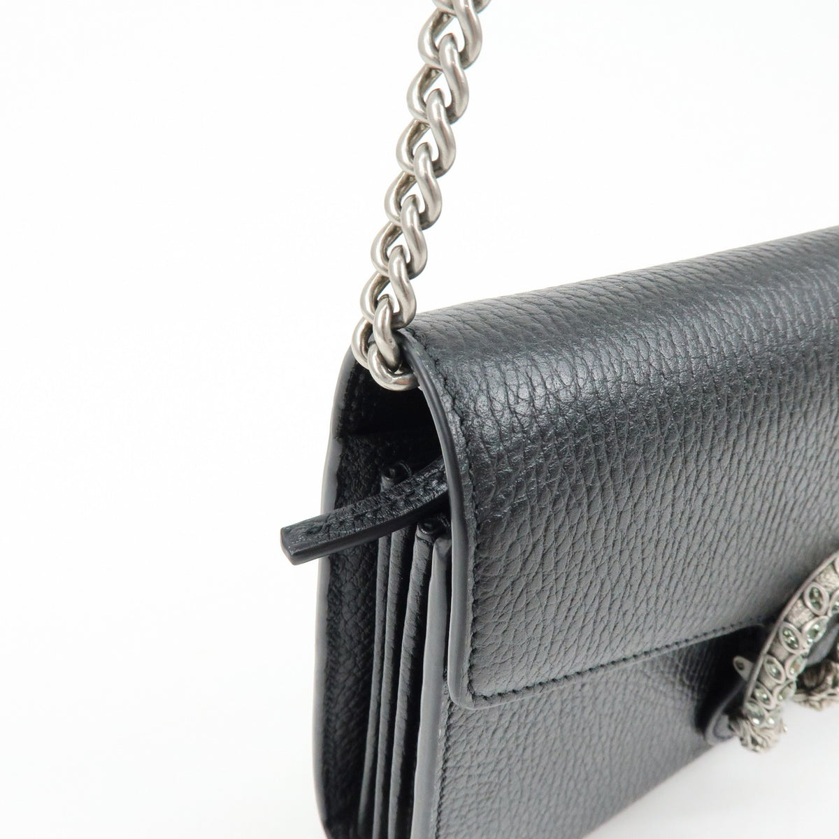 Gucci Dionysus Chain Leather Black Leather Crossbody Bag Bag (Pre-Owned)