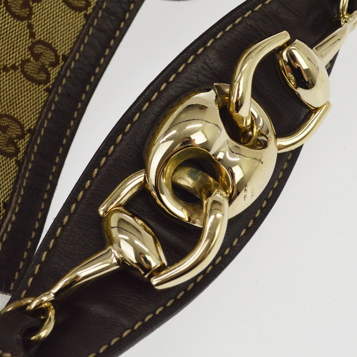 Gucci Wave Hobo Gg Canvas Beige Canvas Shoulder Bag Bag (Pre-Owned)