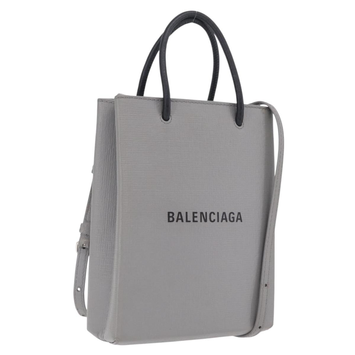 Balenciaga Shopping Leather Gray Leather Tote Bag Bag (Pre-Owned)