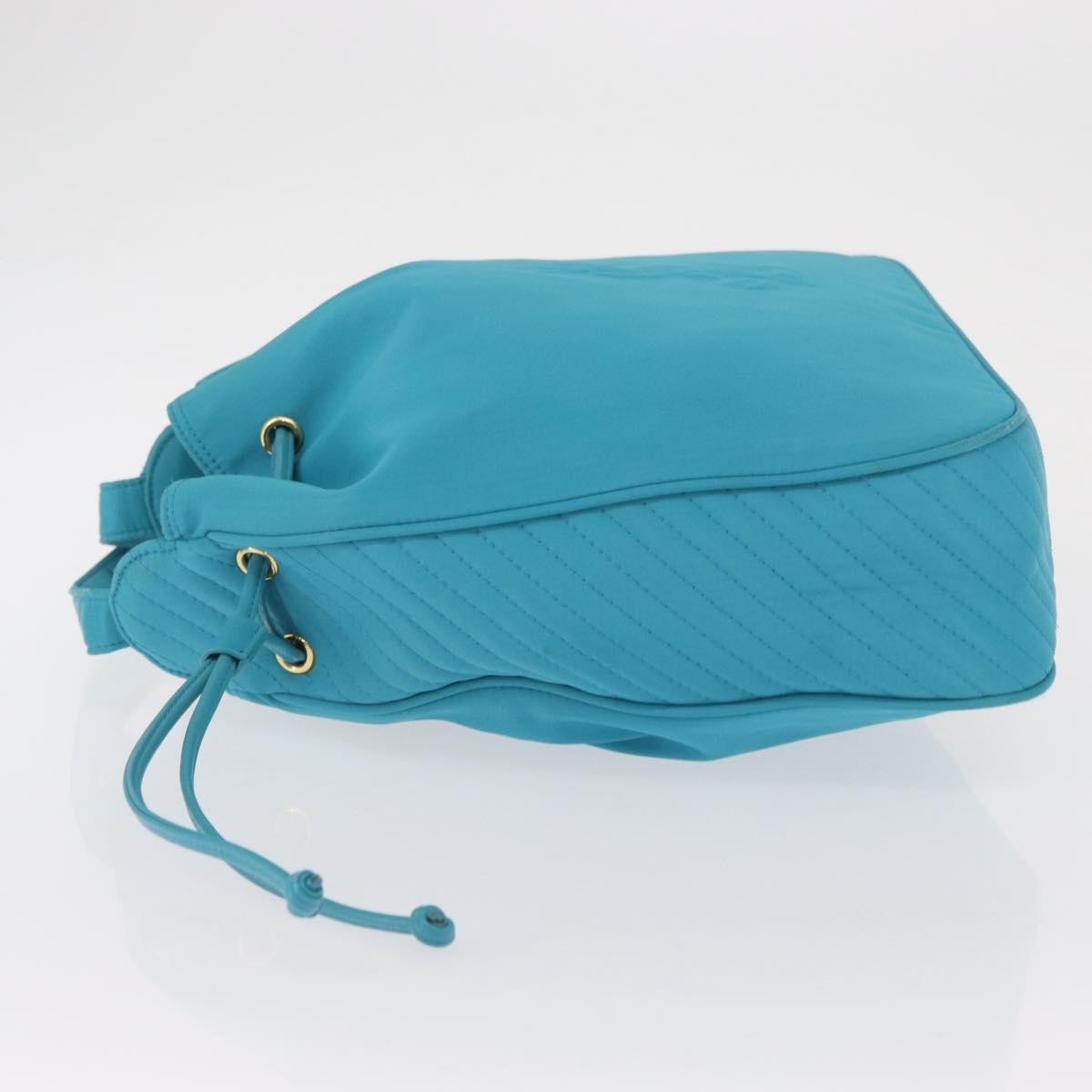 Saint Laurent Vintage Nylon Turquoise Nylon Shoulder Bag Bag (Pre-Owned)