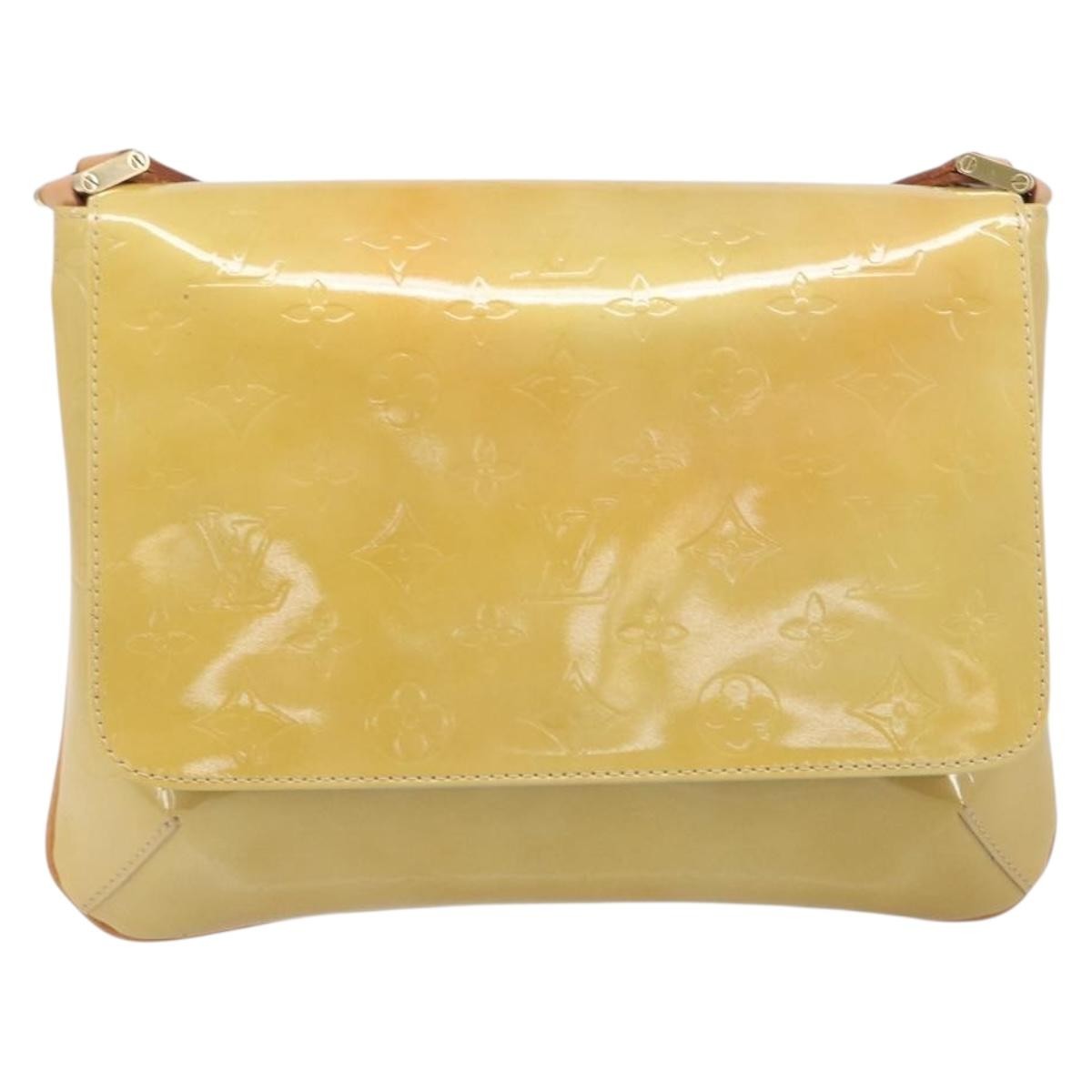 Louis Vuitton Thompson Street Monogram Vernis Beige Patent_Leather Shoulder Bag Bag (Pre-Owned)