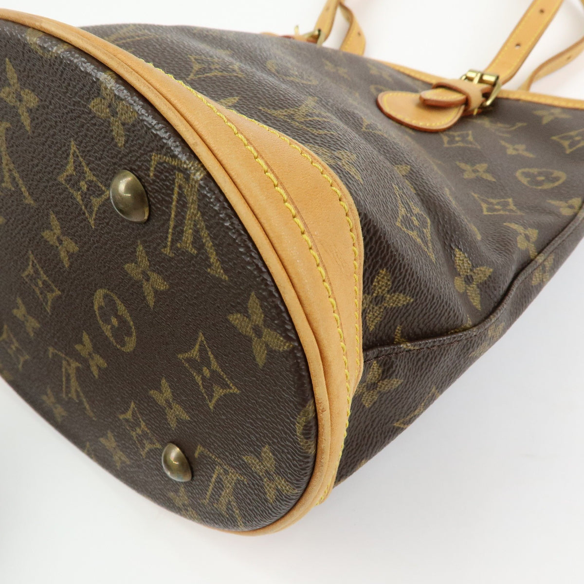 Louis Vuitton Petit Bucket Monogram Canvas Brown Canvas Handbag (Pre-Owned)