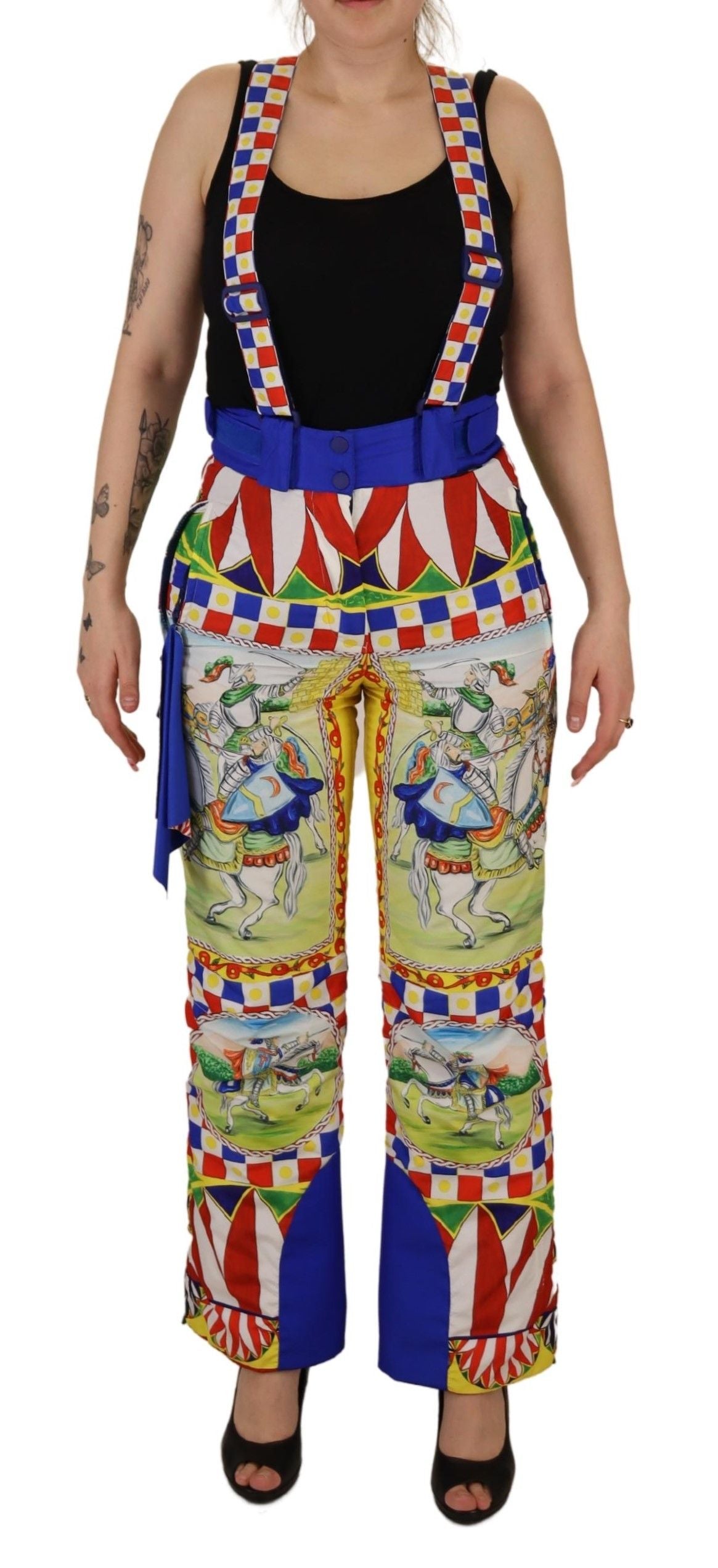 Dolce & Gabbana Multicolor High Waist Snow Women's Pants