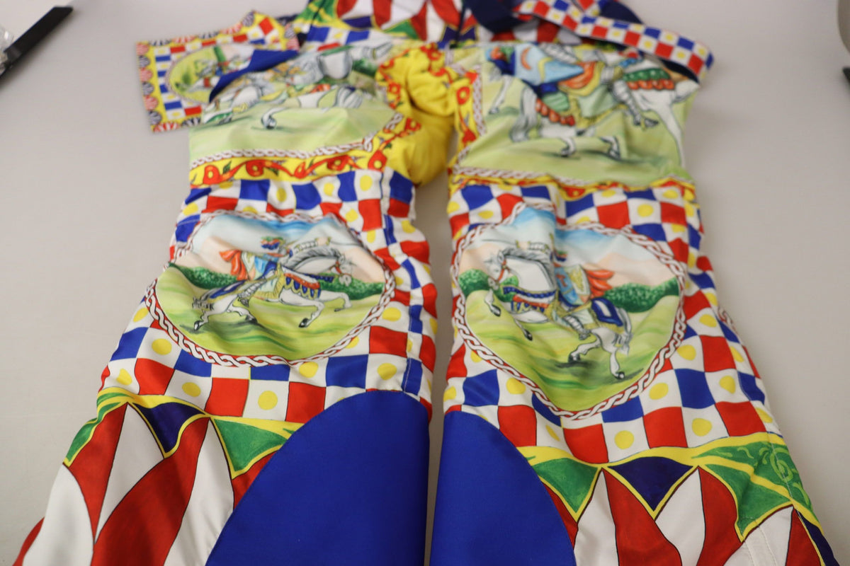 Dolce & Gabbana Multicolor Printed Snow Trouser Women's Pants