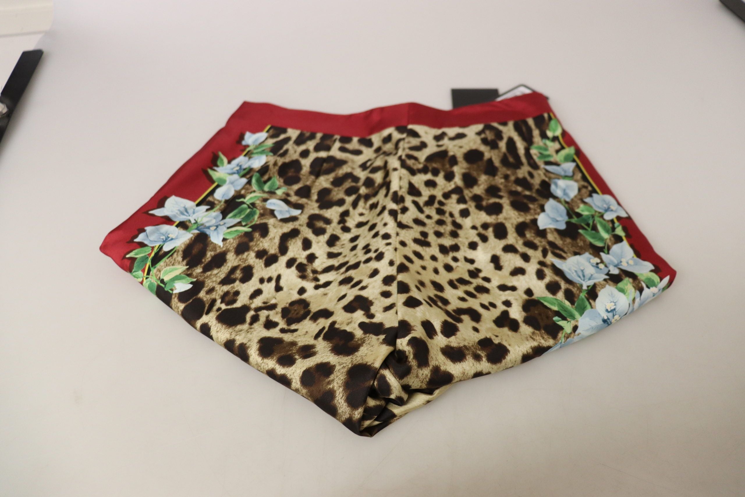 Dolce & Gabbana Multicolor Leopard Flora Printed Mid Waist Trouser Women's Pants