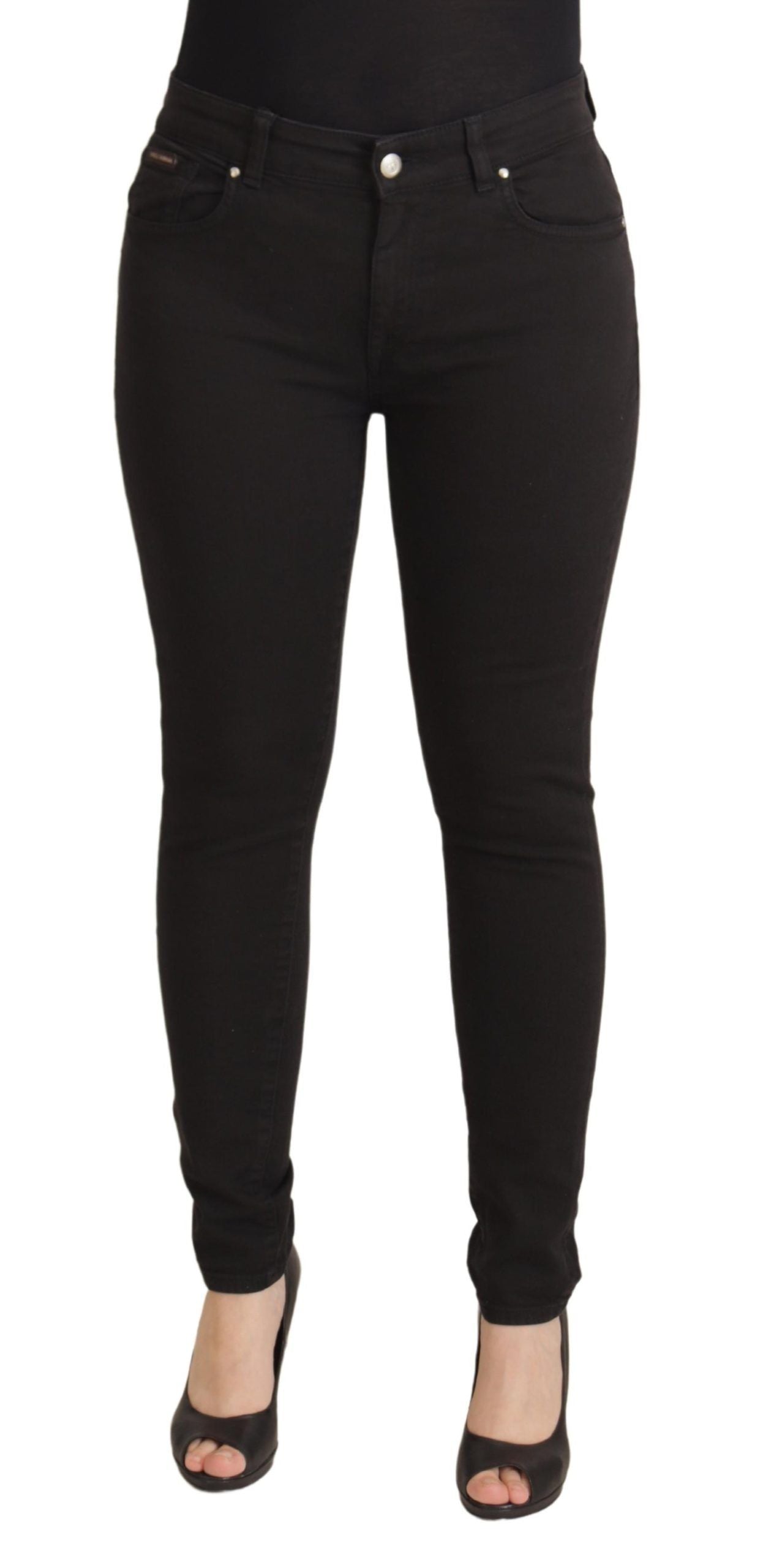 Dolce & Gabbana Sleek Black Cotton Stretch Skinny Women's Jeans