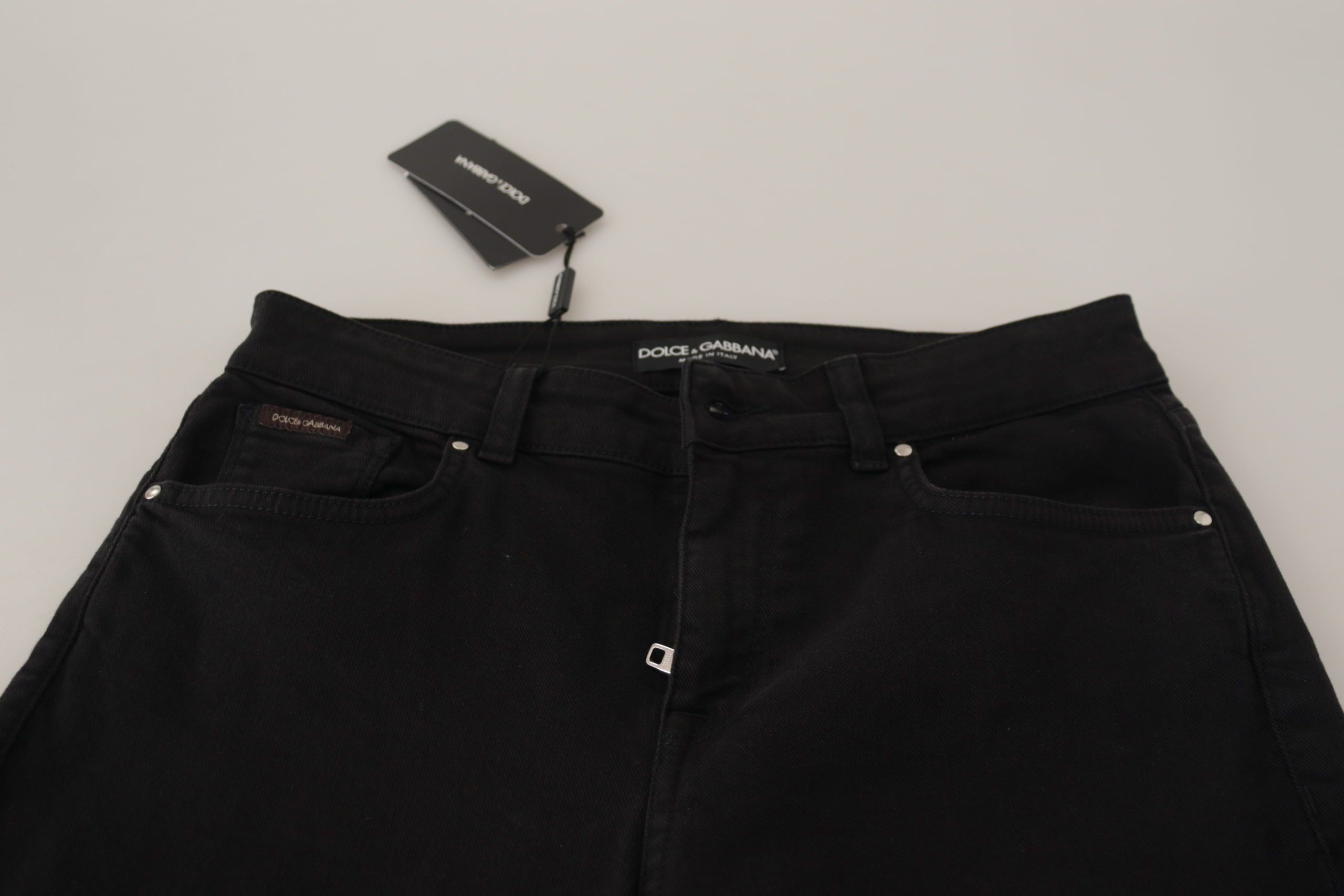 Dolce & Gabbana Sleek Black Cotton Stretch Skinny Women's Jeans