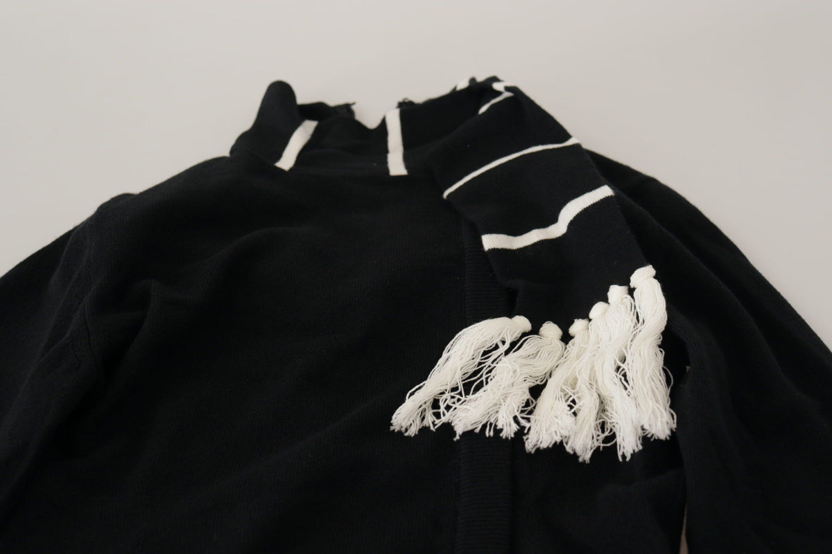 Dolce & Gabbana Black Cashmere Turtleneck Pullover Women's Sweater