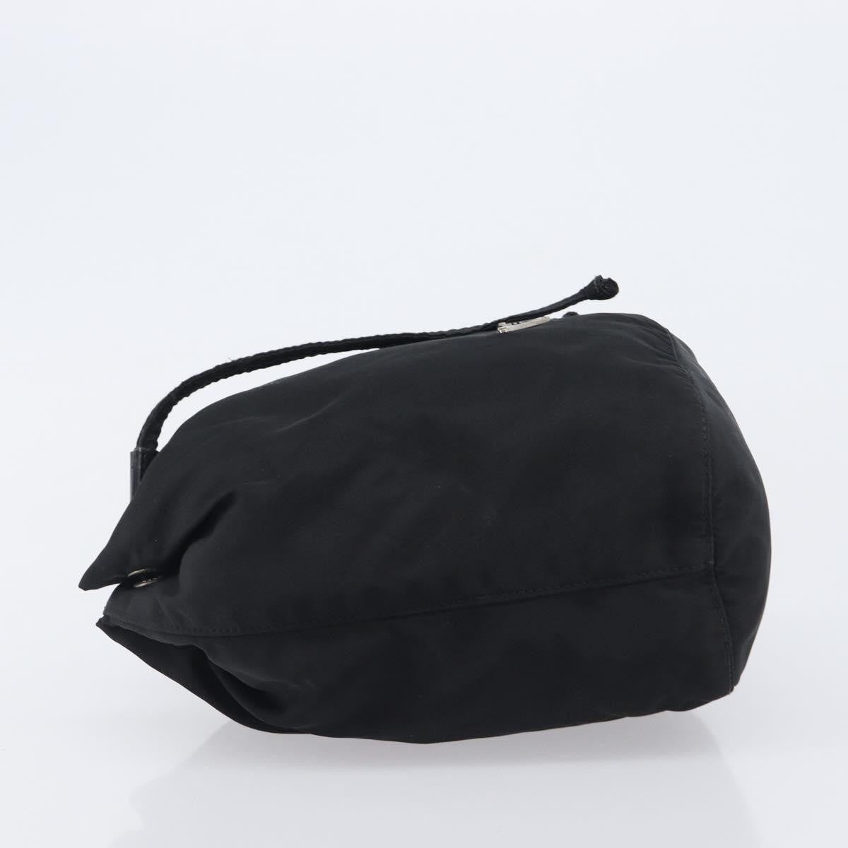 Prada Vela Drawstring Bucket Wristlet Tessuto Black Nylon Clutche & Pouche Bag (Pre-Owned)