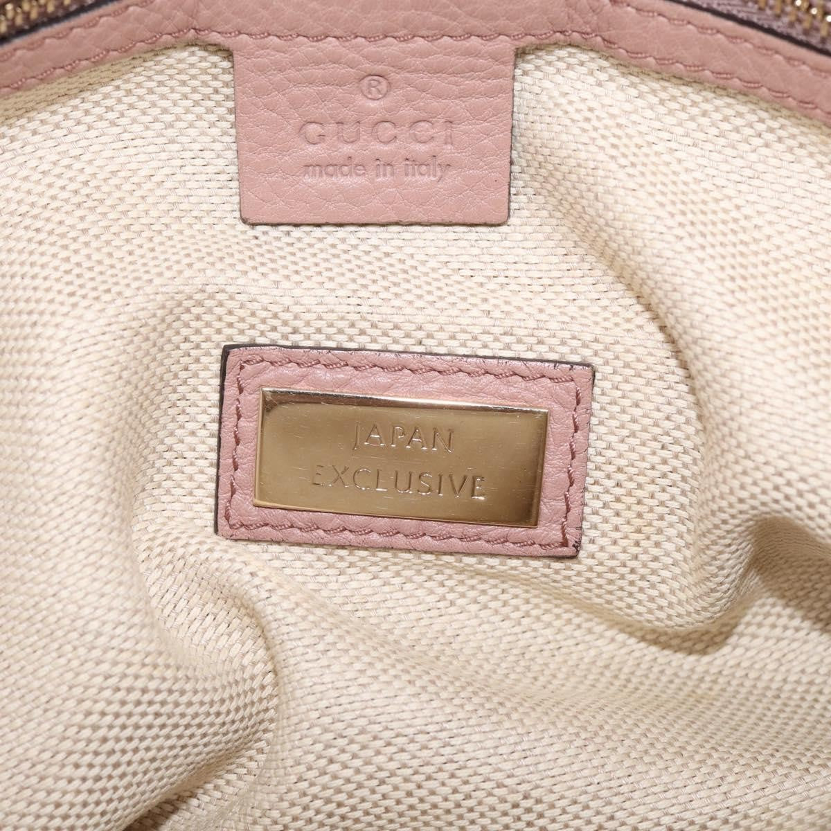 Gucci Soho Convertible Soft Top Handle Leather Pink Leather Handbag (Pre-Owned)