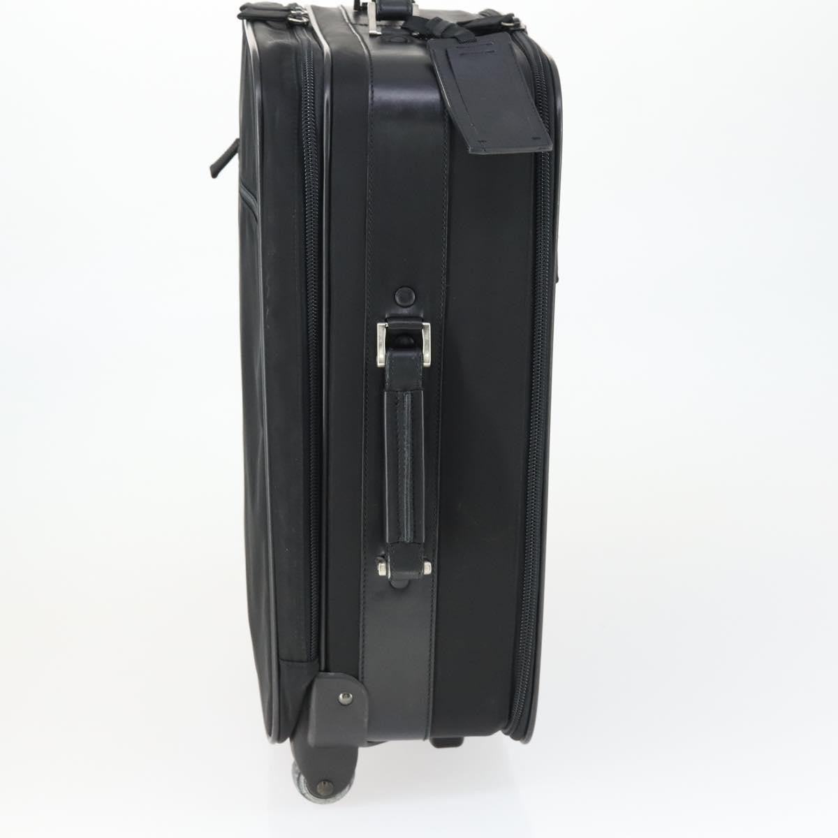Prada Trolley Rolling Luggage Tessuto And Saffiano Leather Black Nylon Travel Bag Bag (Pre-Owned)
