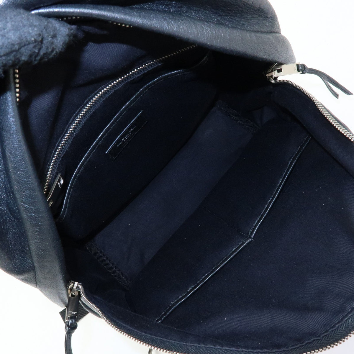 Saint Laurent City Patchwork Leather Black Leather Backpack Bag (Pre-Owned)