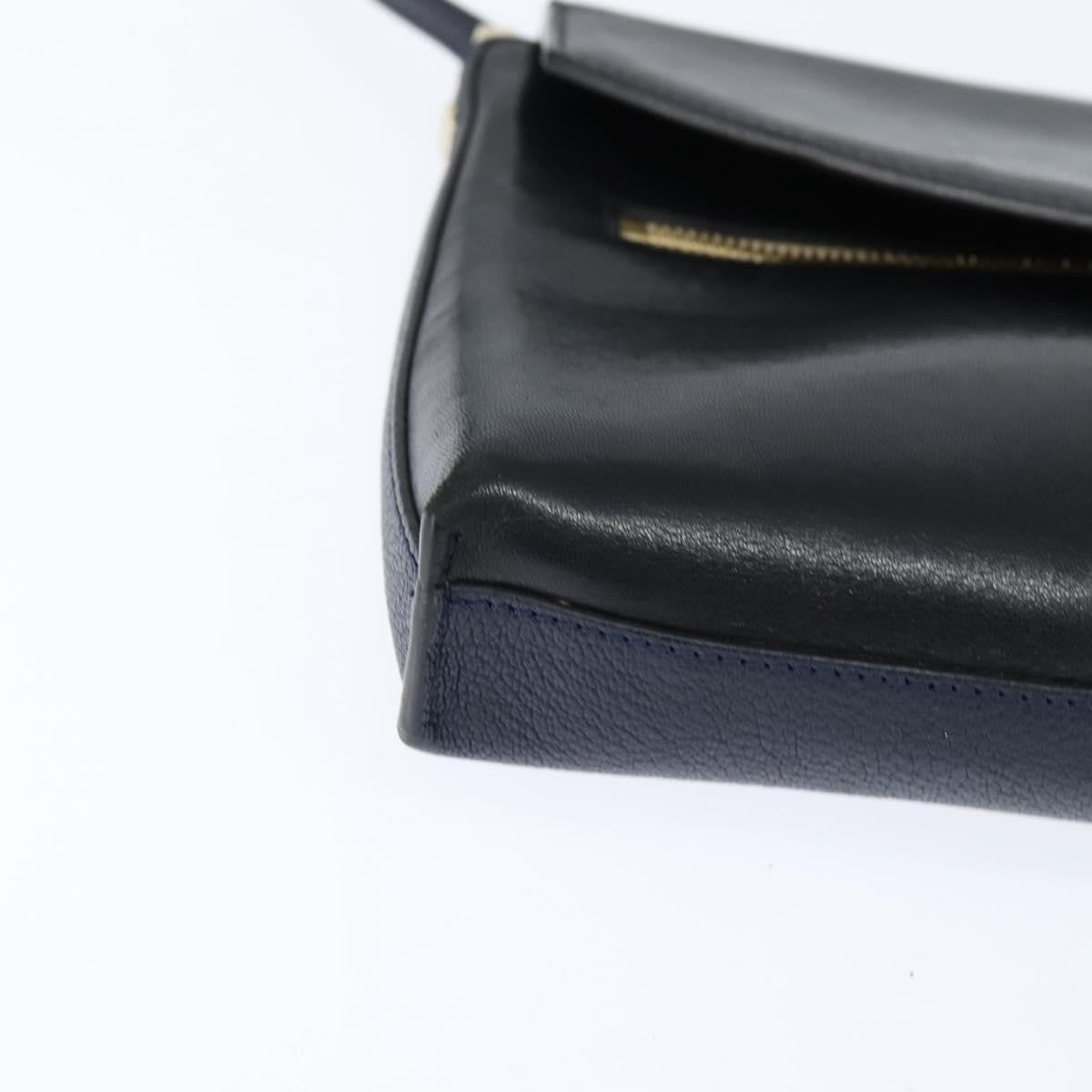 Chloe Sally Leather Navy Leather Shoulder Bag Bag (Pre-Owned)