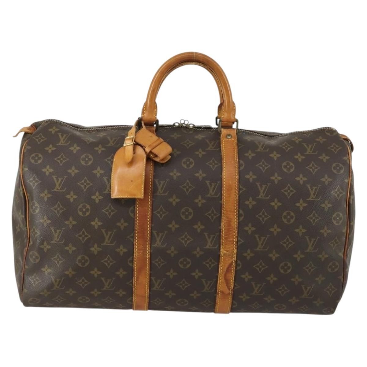 Louis Vuitton Keepall Monogram Canvas Brown Canvas Travel Bag Bag (Pre-Owned)