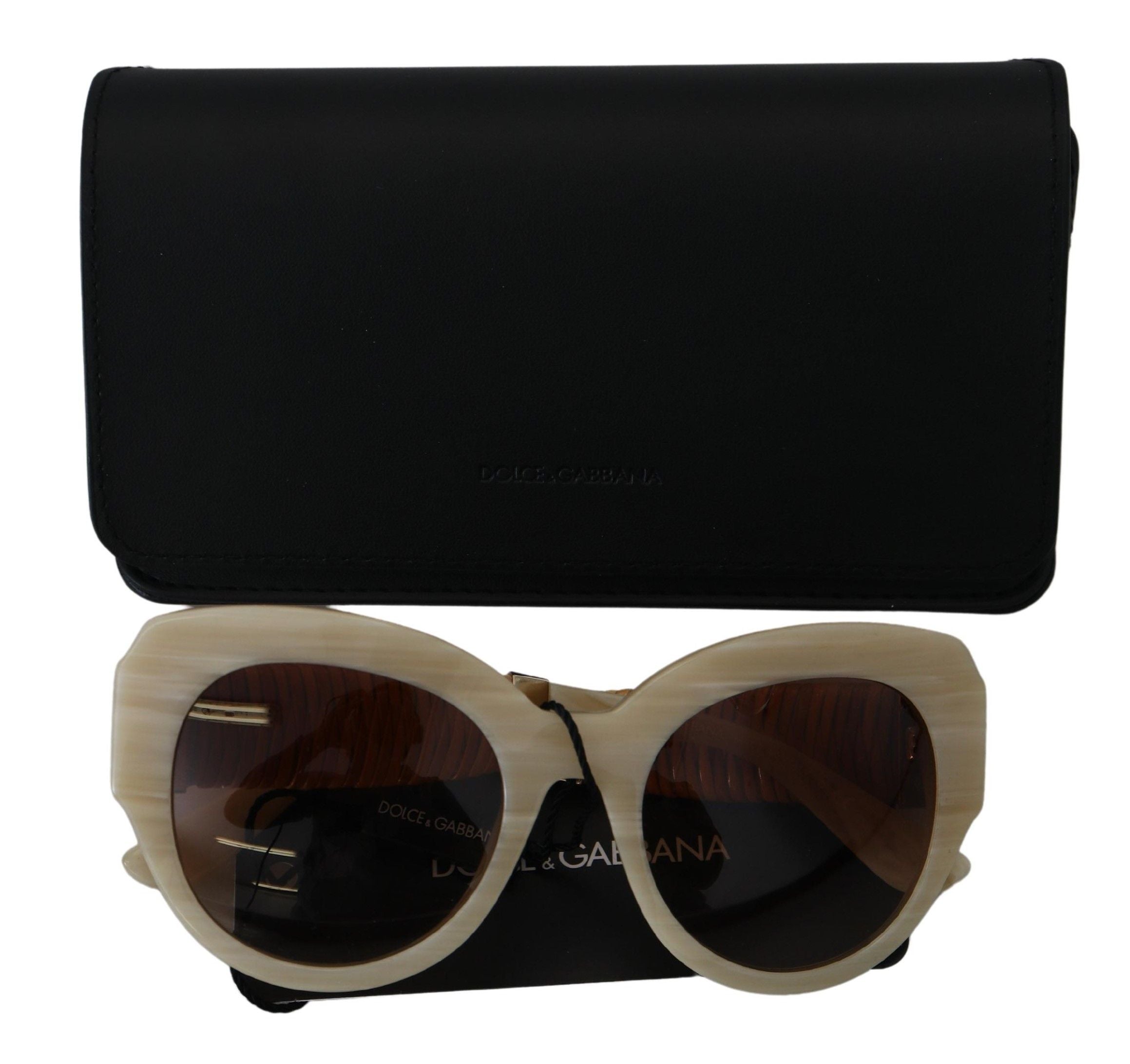 Dolce & Gabbana Beige Acetate Full Rim Brown Lense DG4294 Women's Sunglasses