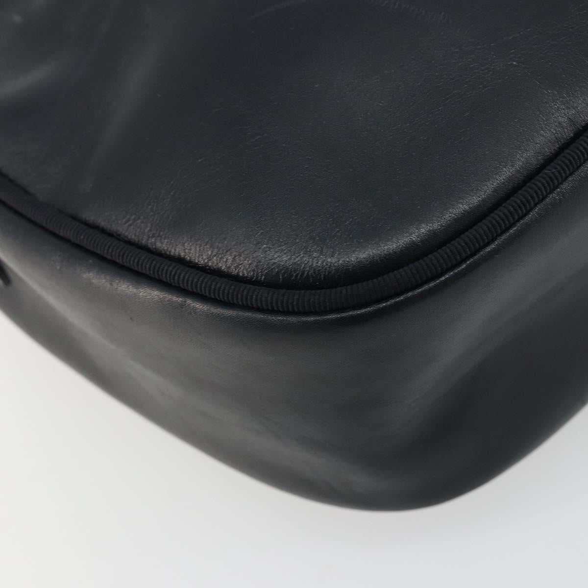 Salvatore Ferragamo Vala Leather Navy Leather Shoulder Bag Bag (Pre-Owned)