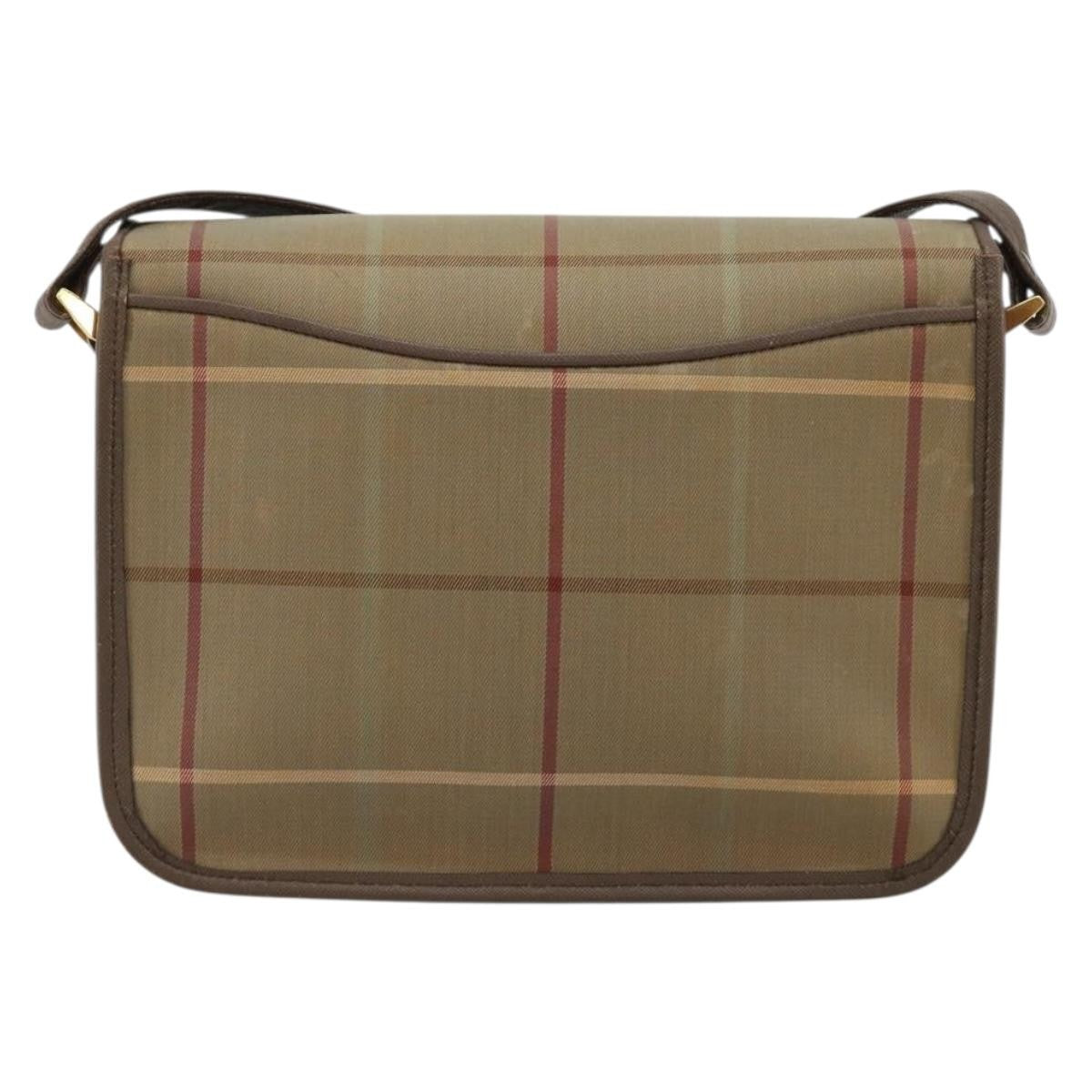 Burberry Nova Check Canvas And Leather Brown Canvas Handbag (Pre-Owned)